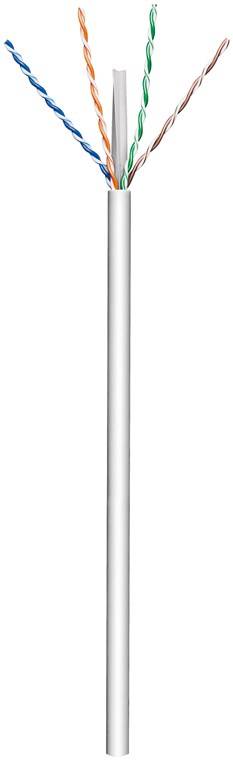 Goobay 95694 CAT 6 Netzwerkkabel U/UTP / CCA Twisted Pair / 250 MHz Patchkabel / Ethernet Kabel AWG 23 / Grau / 100m