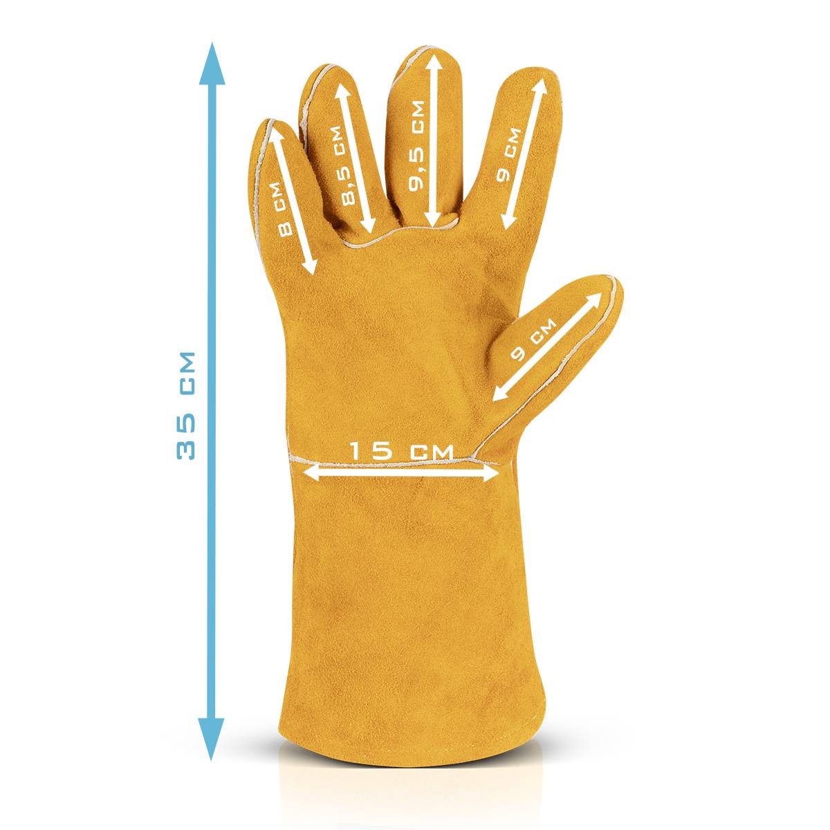 STAHLWERK Schweißerschutzkleidung Set Schweißerschürze + Schweißhandschuhe dick