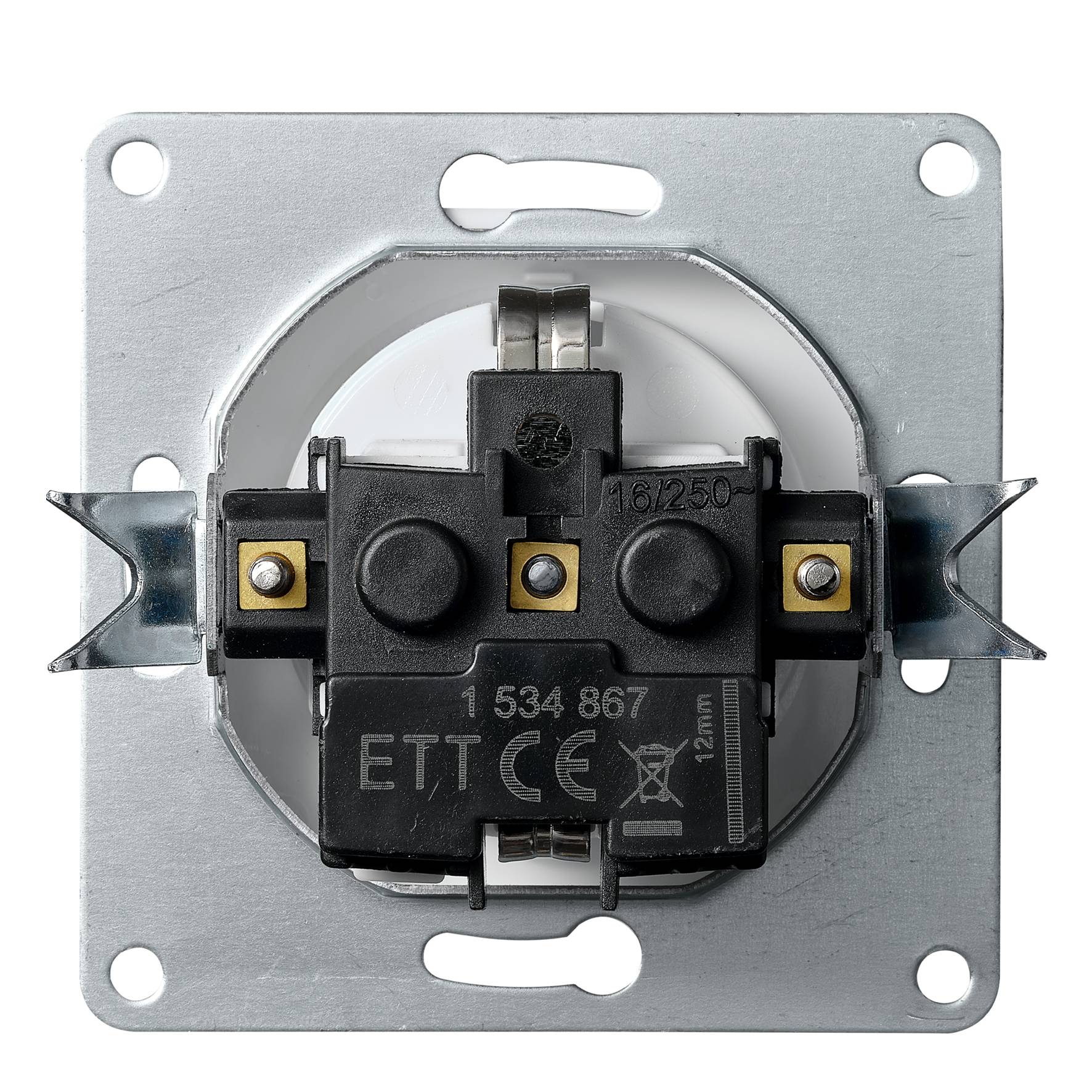 Schutzkontakt-Steckdose McPower "Flair", 250V~/16A, UP, Steckanschluss, weiß