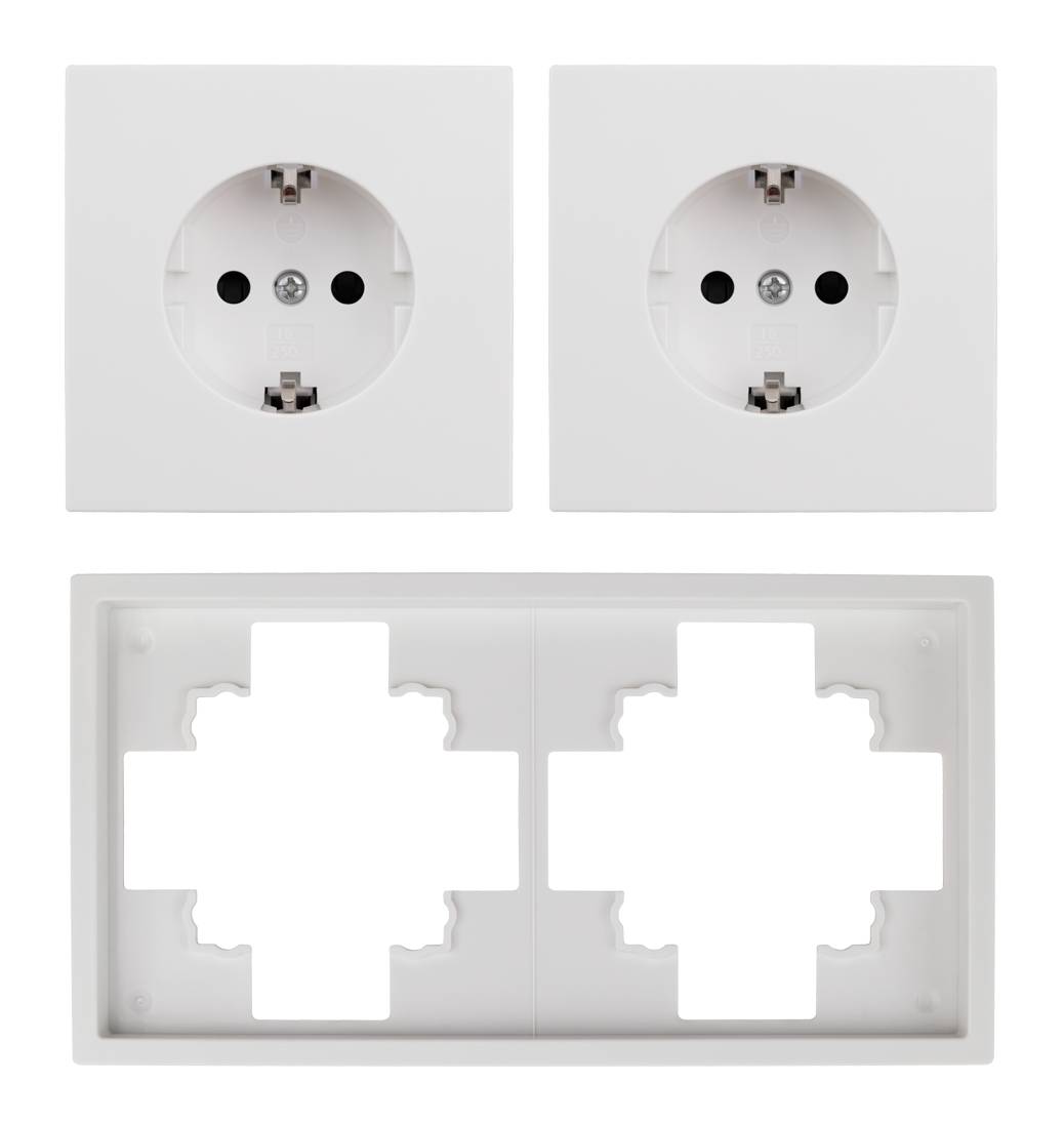 Steckdosen Set McPower Shallow "Beginner 2S-Profi" 3-teilig, Steckanschluss