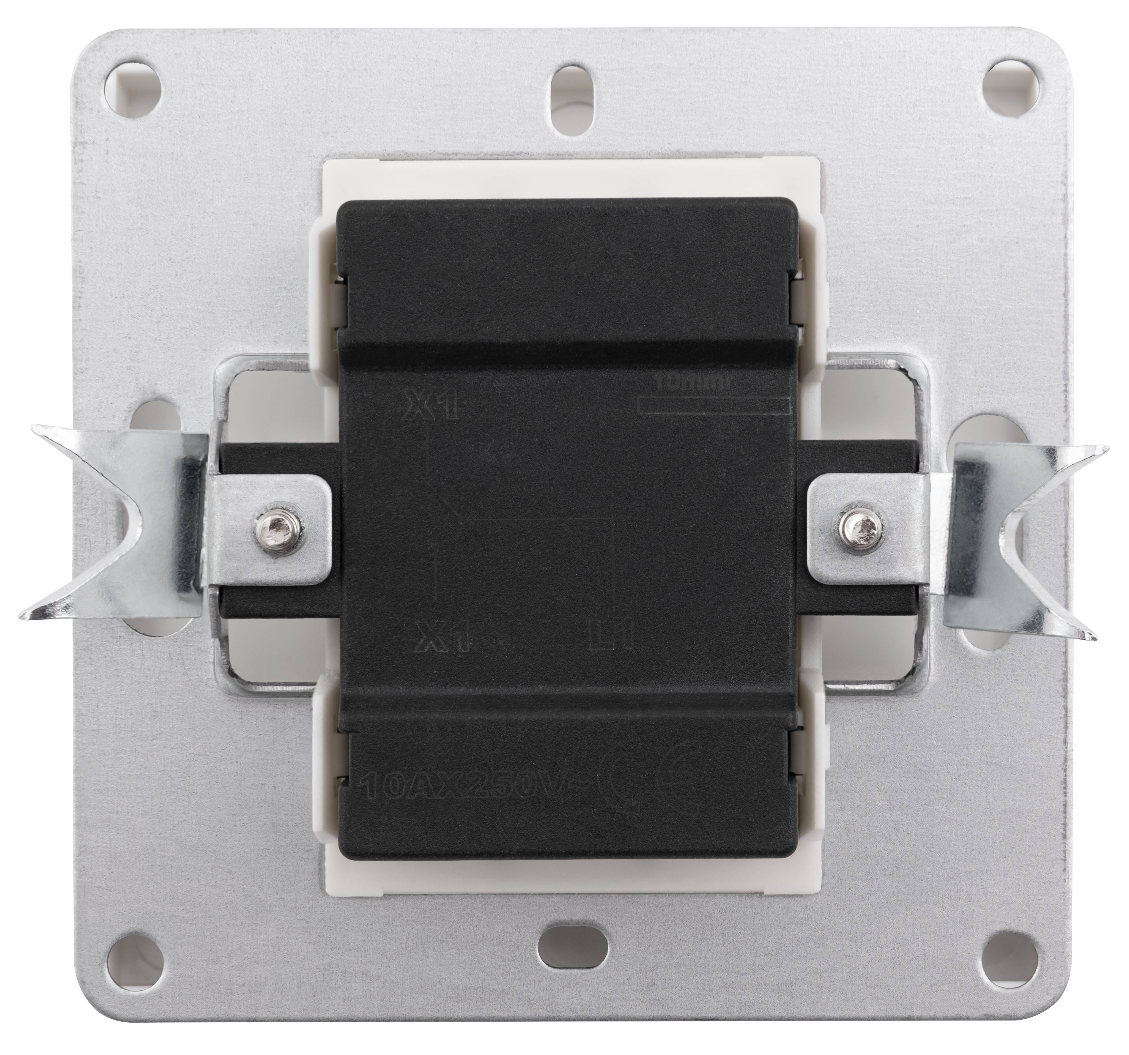 Wechselschalter McPower "Shallow" 250V~/10A, UP, Steckanschluss, weiß