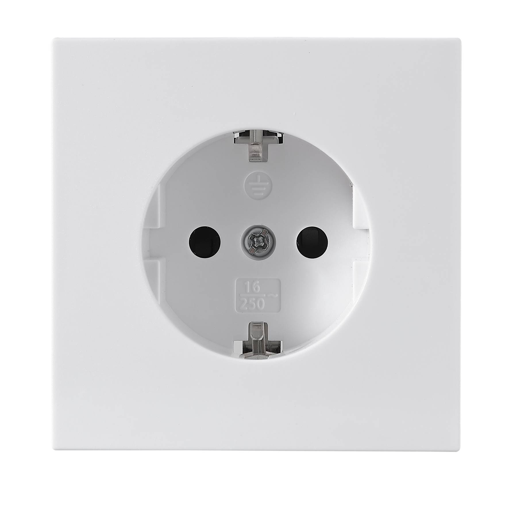 Schutzkontakt-Steckdose McPower "Shallow" 250V~/16A, UP, Steckanschluss, weiß