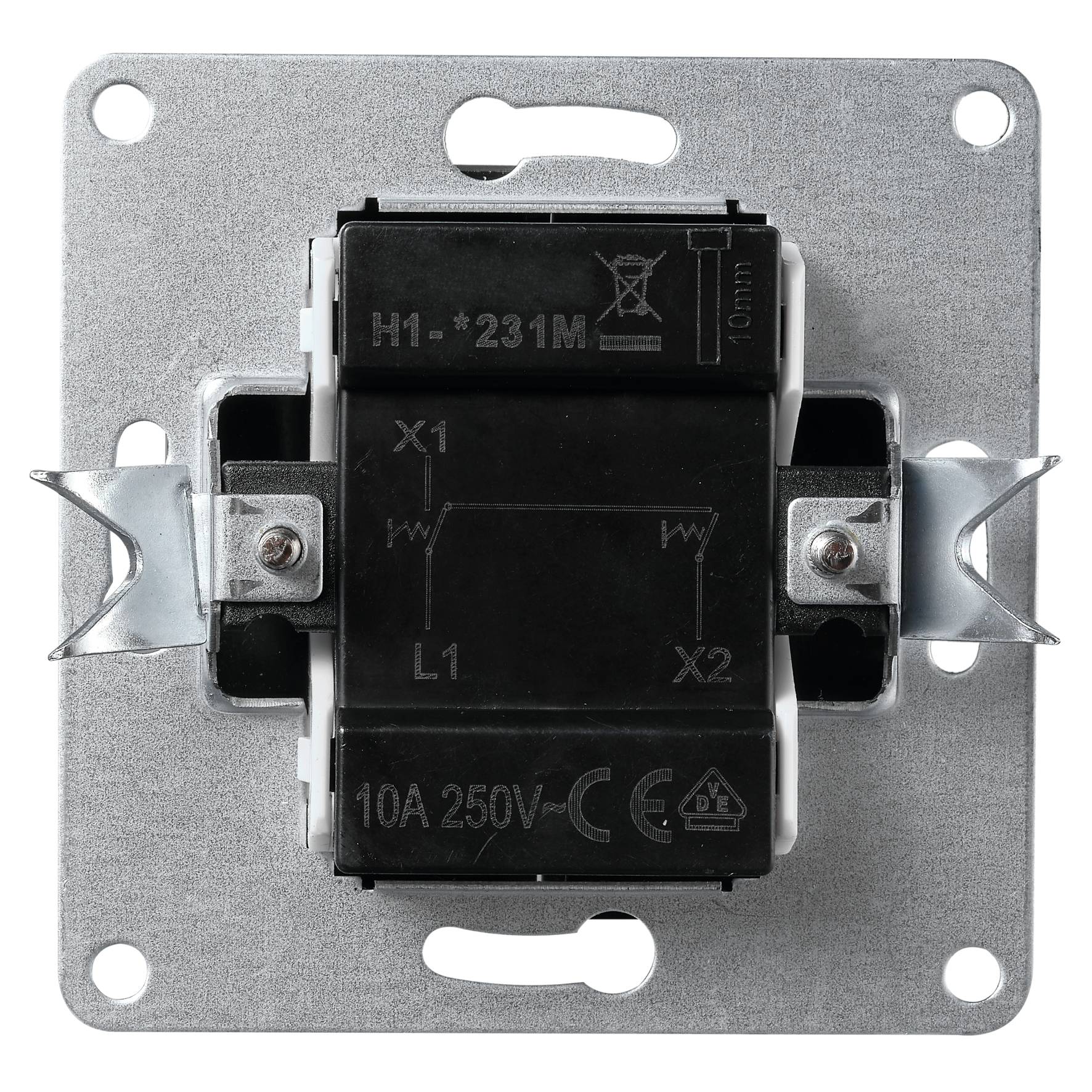 Kreuzschalter McPower "Flair", 250V~/10A, UP, weiß