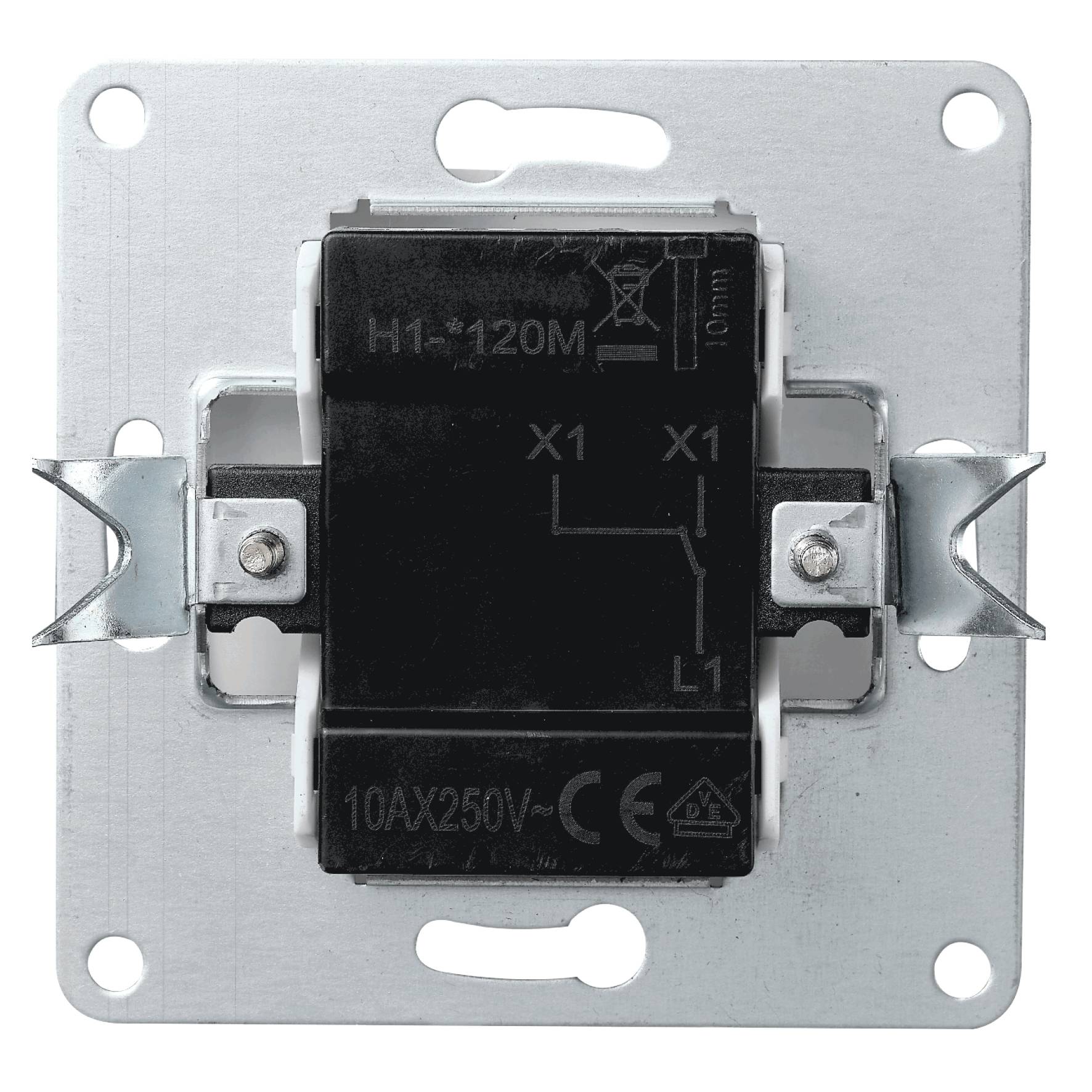 Wechselschalter McPower "Cup" 250V~/10A, UP, Steckanschluss, weiß