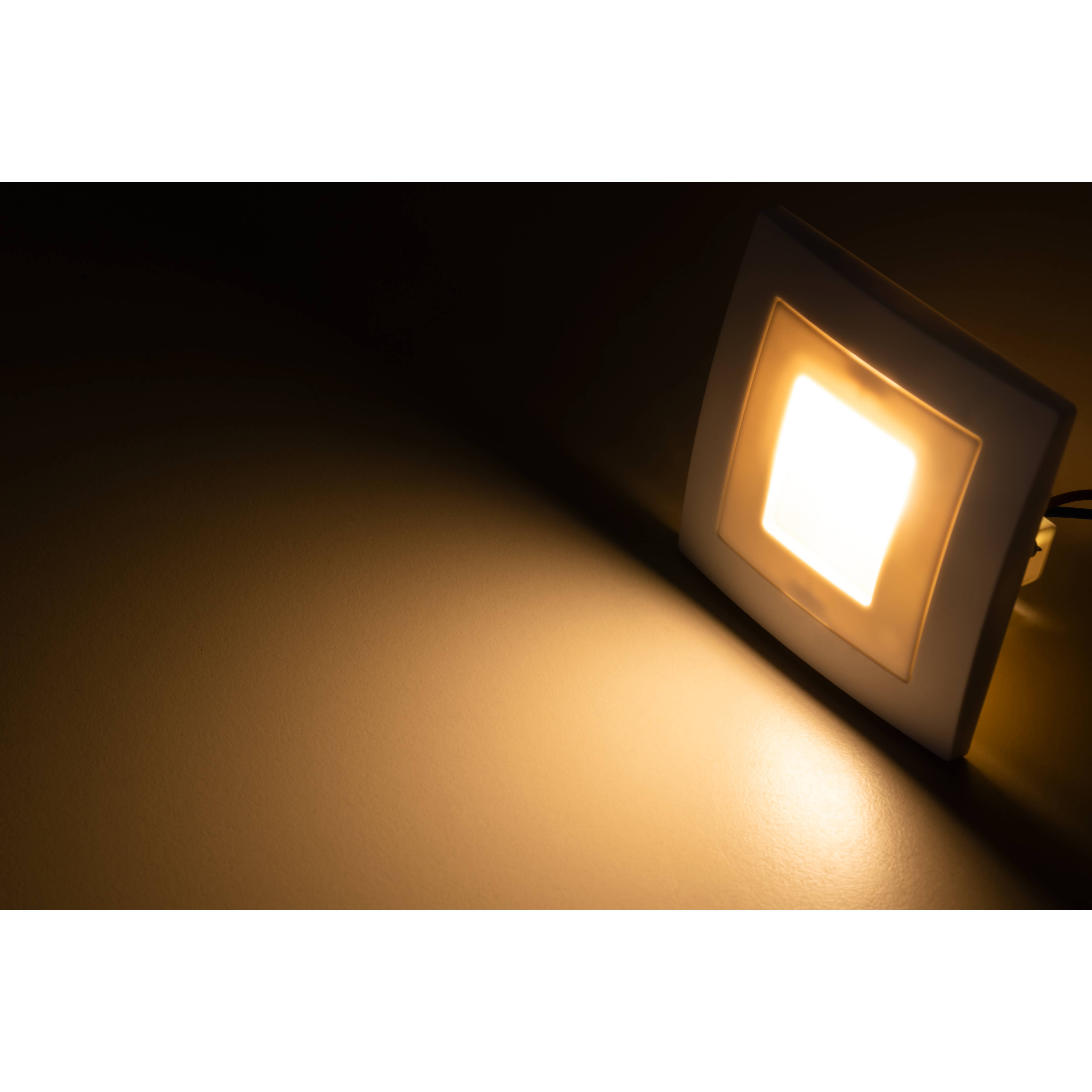 LED-Einbauleuchte McPower "Flair" 80x80mm, 3000K, warmweiß, 86lm