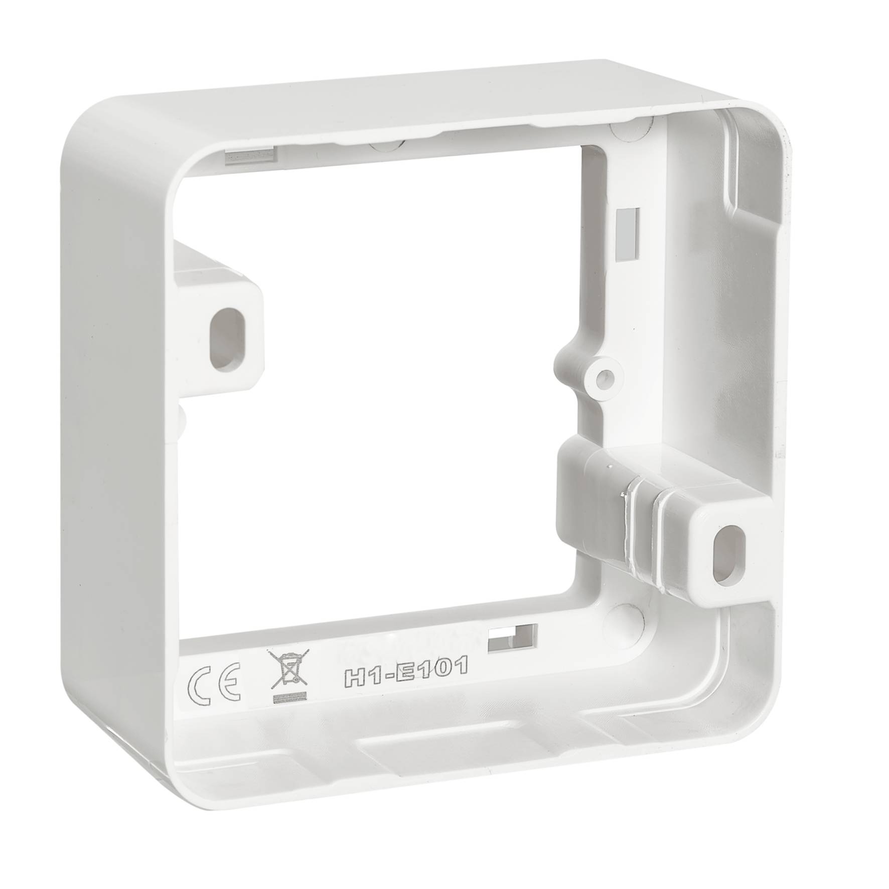 Aufputz-Rahmen McPower "Cup" 80x80x45mm, mit Montagebohrung