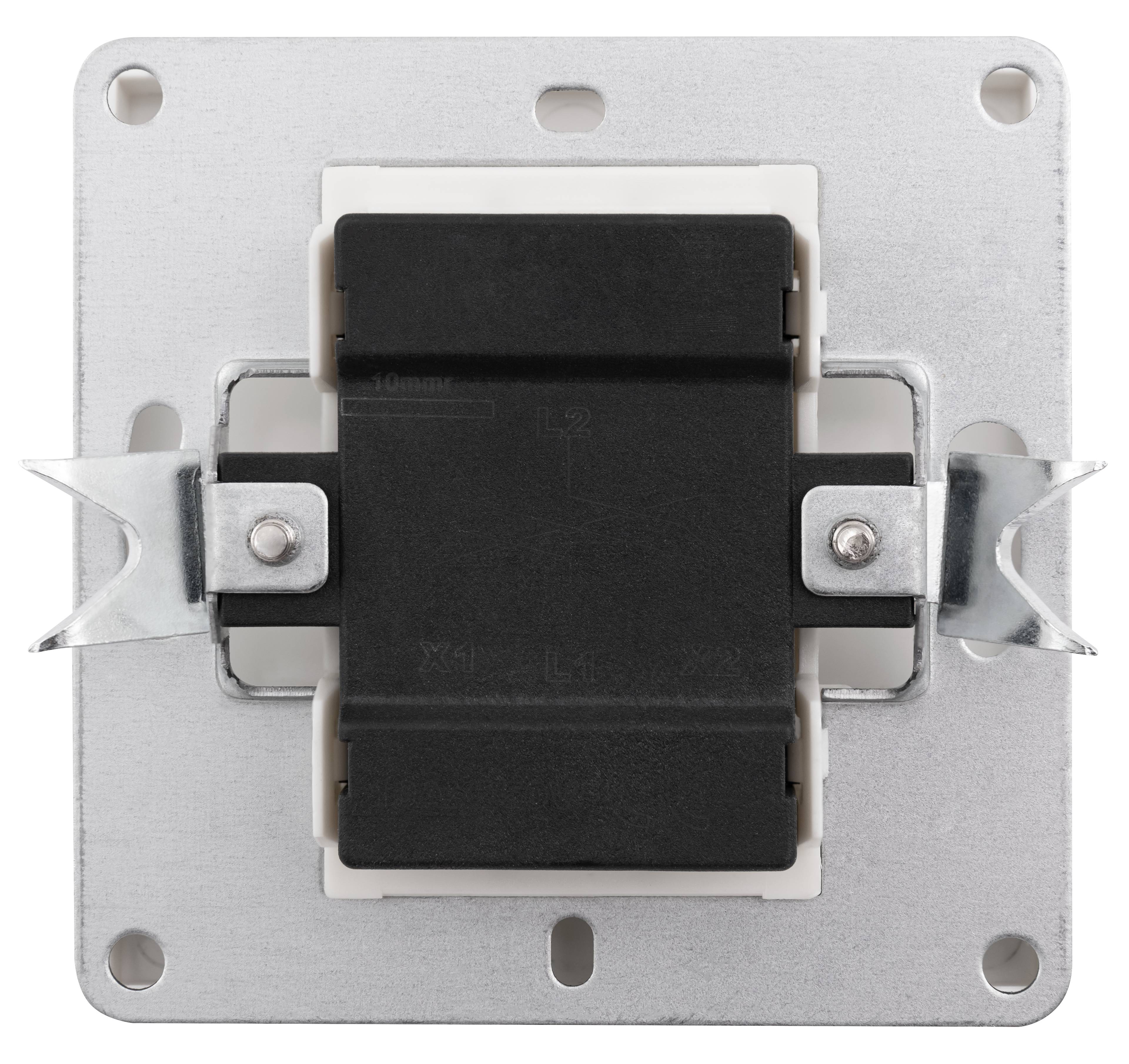 Kreuzschalter McPower "Shallow" 250V~/10A, UP, Steckanschluss, weiß