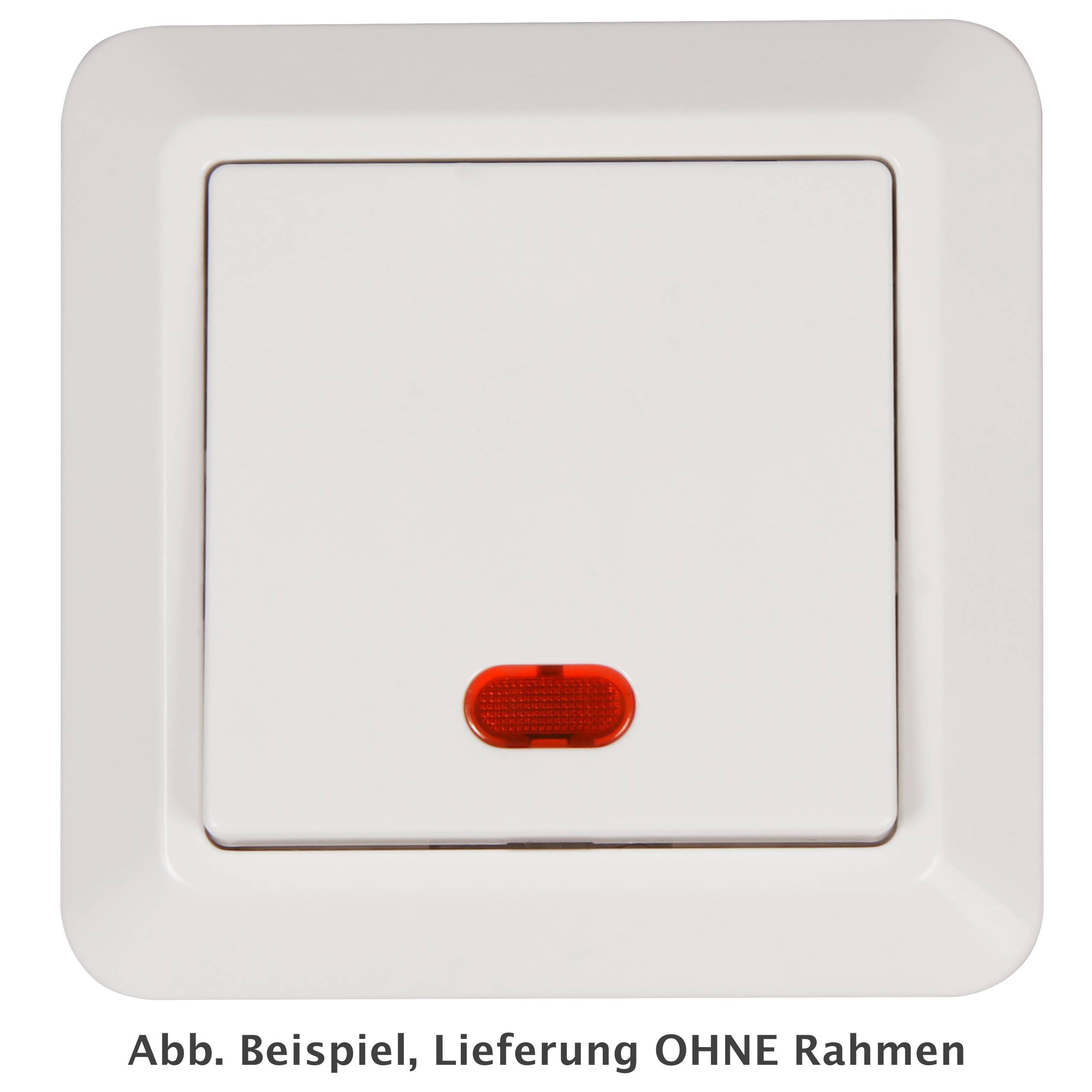 Schalter McPower "Cup" 250V~/10A, UP, weiß mit Orientierungs-Leuchte