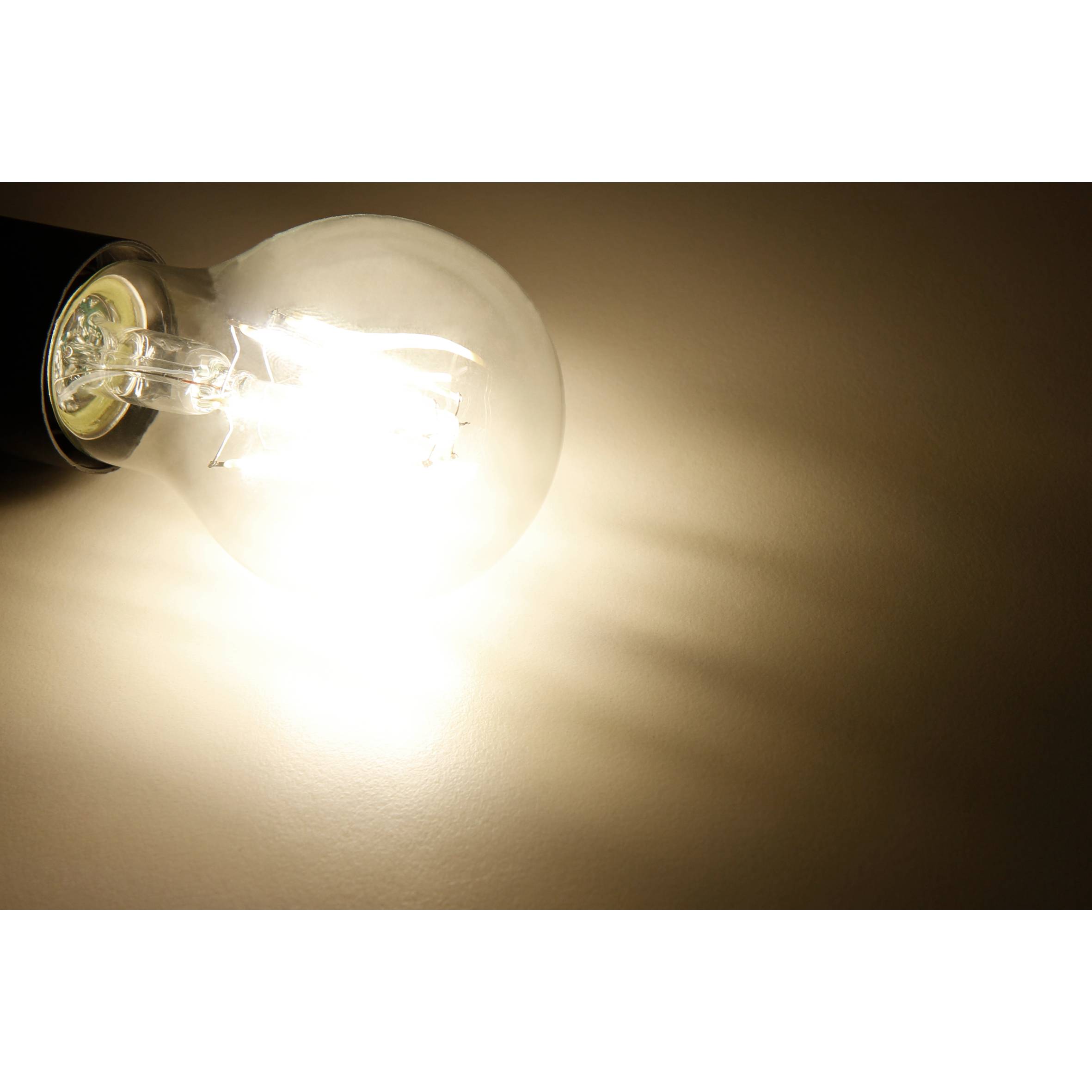 LED Filament Glühlampe McShine "Filed", E27, 6W, 620 lm, warmweiß, dimmbar, klar