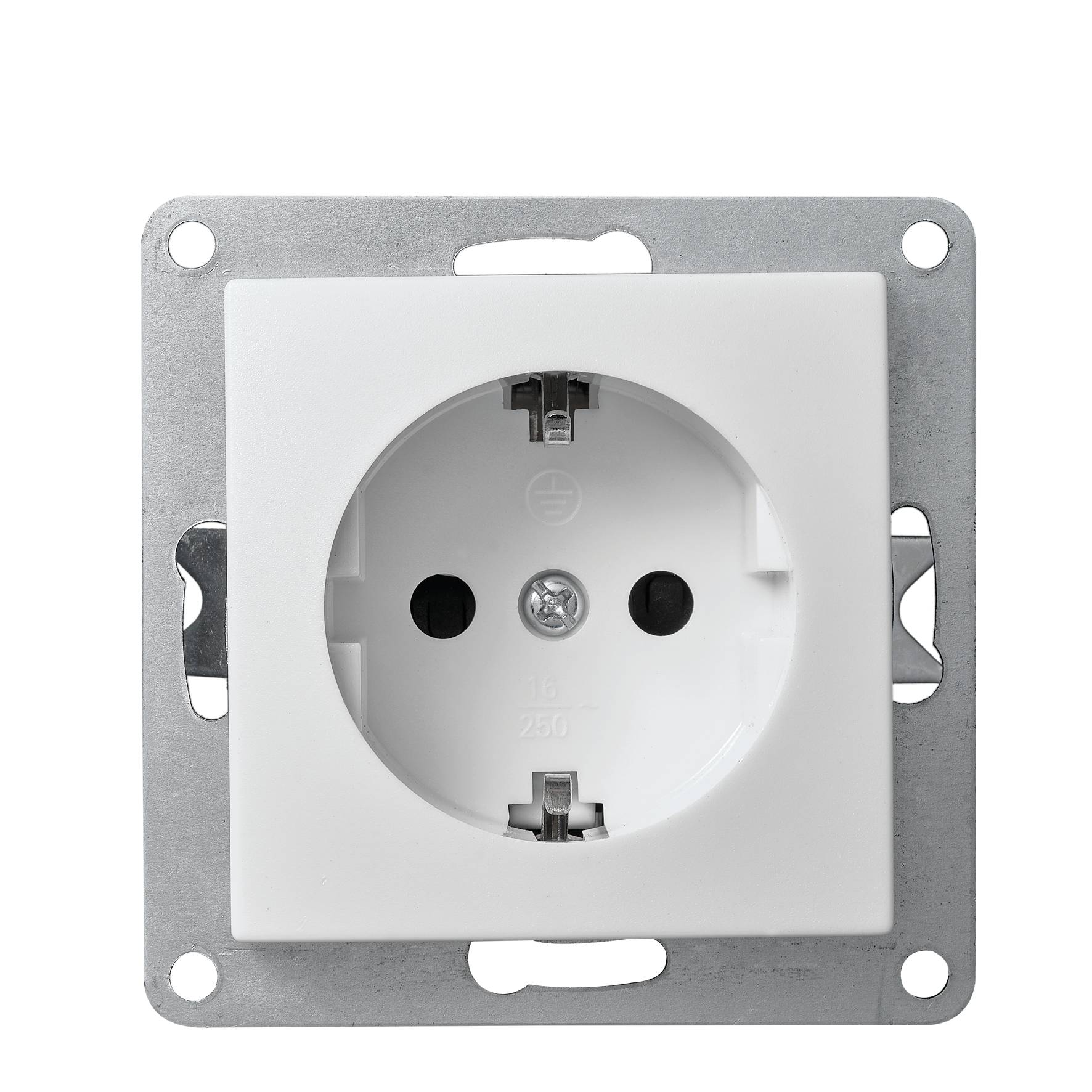 Schutzkontakt-Steckdose McPower "Flair" 250V~/16A, UP, Einsteckschutz, weiß