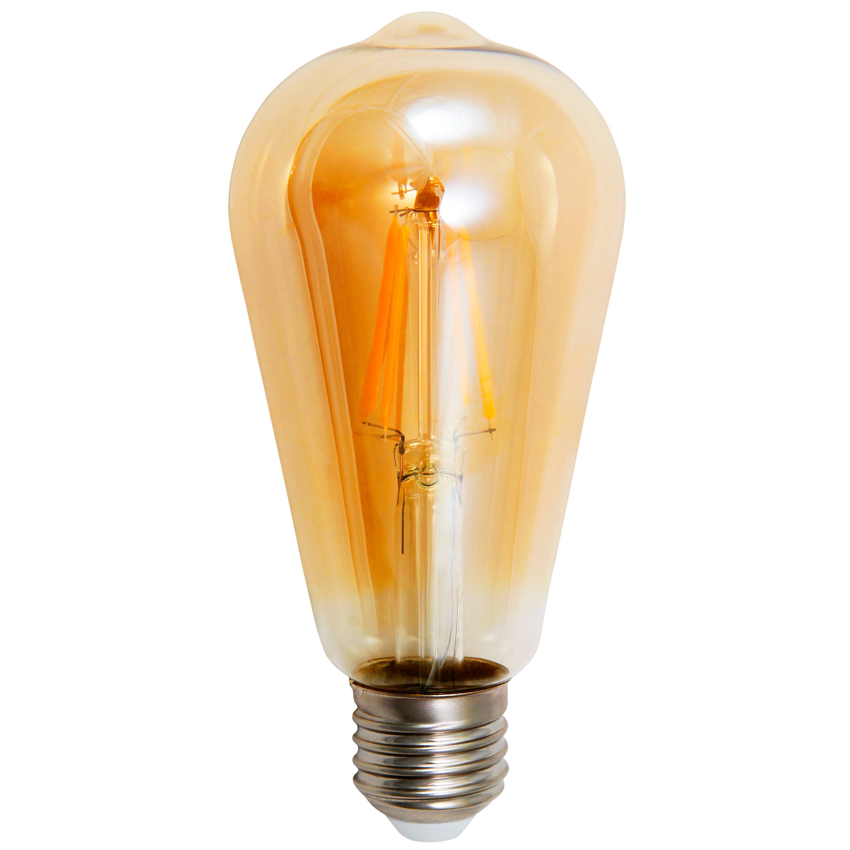 LED Filament Glühlampe McShine "Retro" E27, 4W, 420lm, warmweiß, goldenes Glas