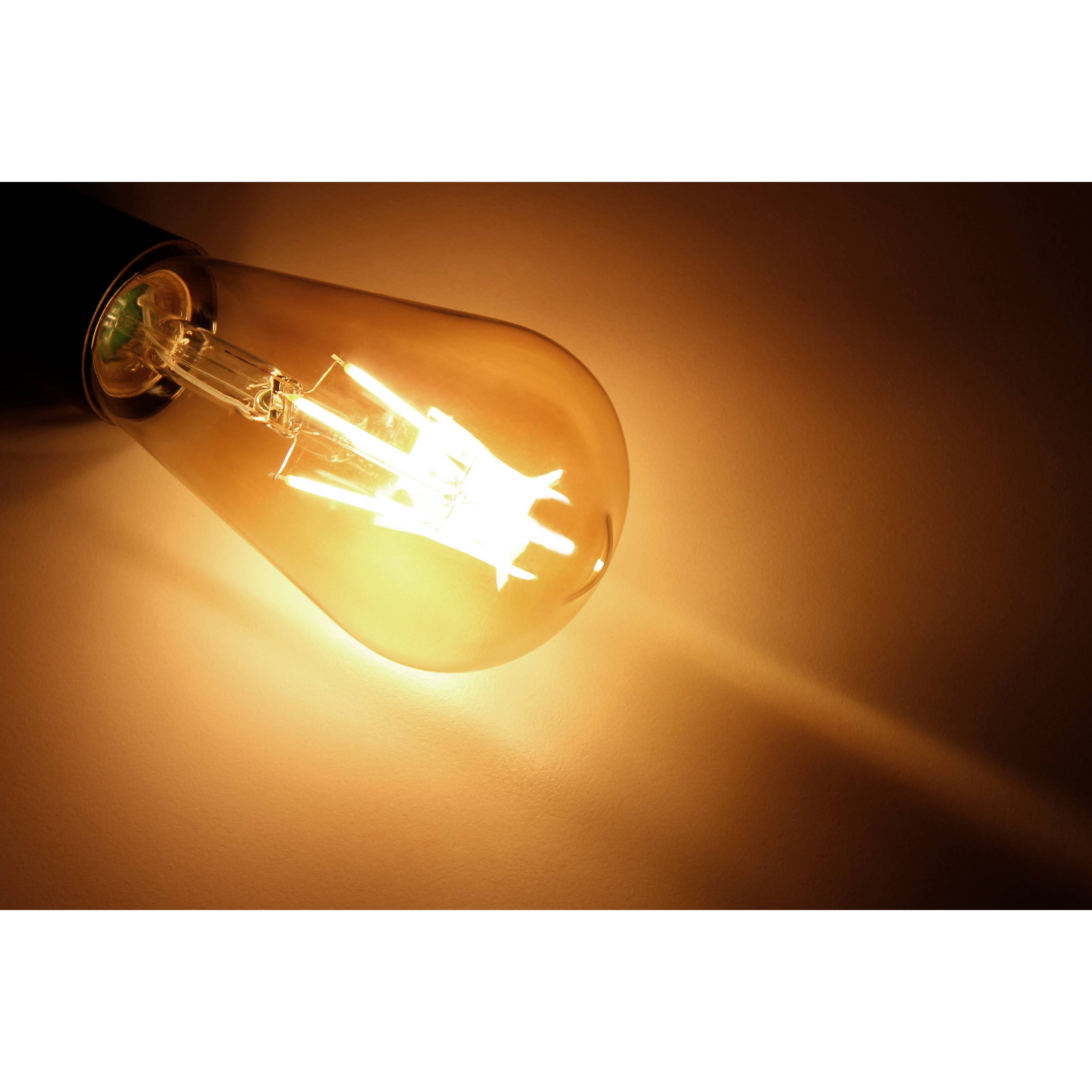 LED Filament Glühlampe McShine "Retro" E27, 4W, 420lm, warmweiß, goldenes Glas