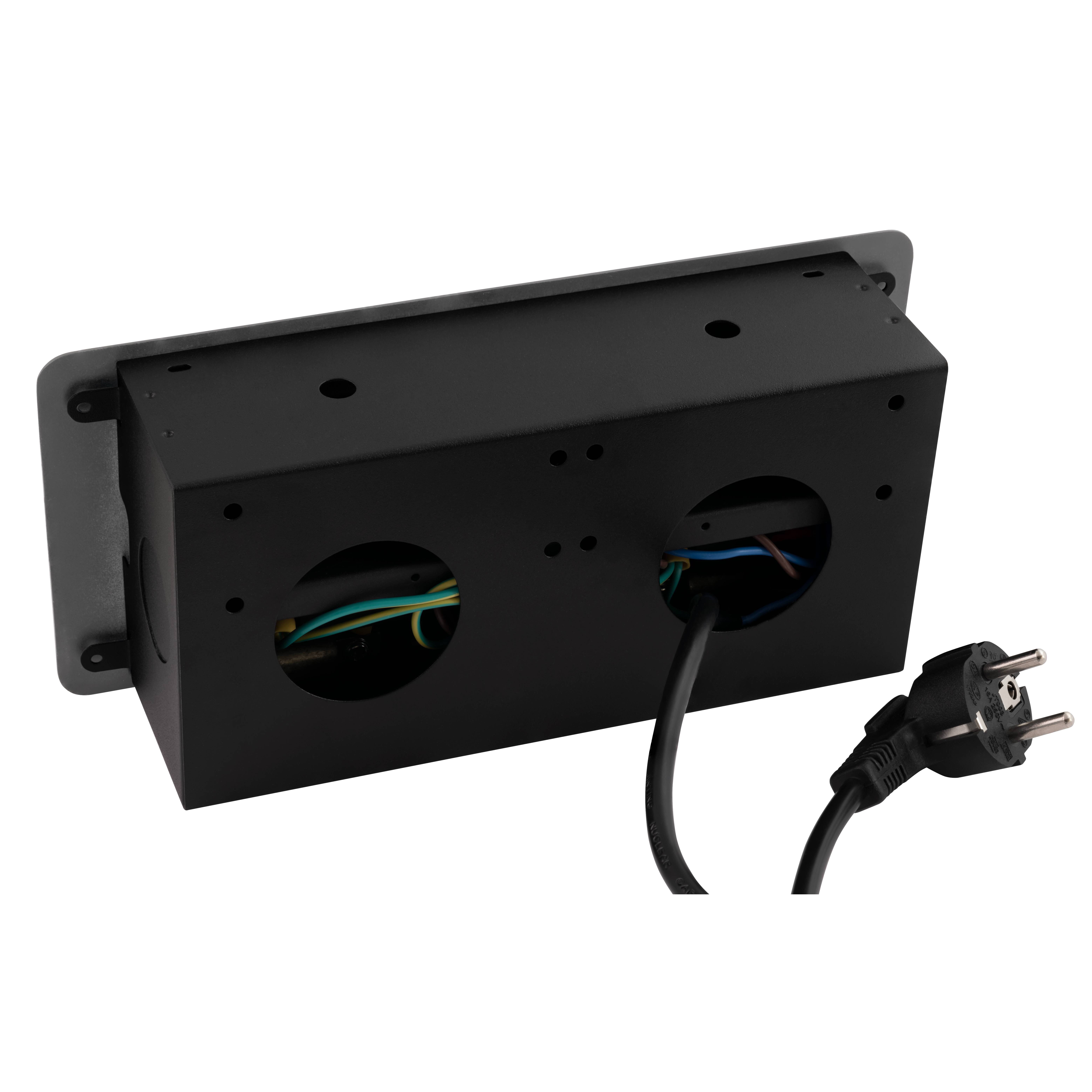 Tisch-Einbausteckdose McPower "TS-03S" 3x Steckdose, 1,8m Kabel, 267x120x68mm