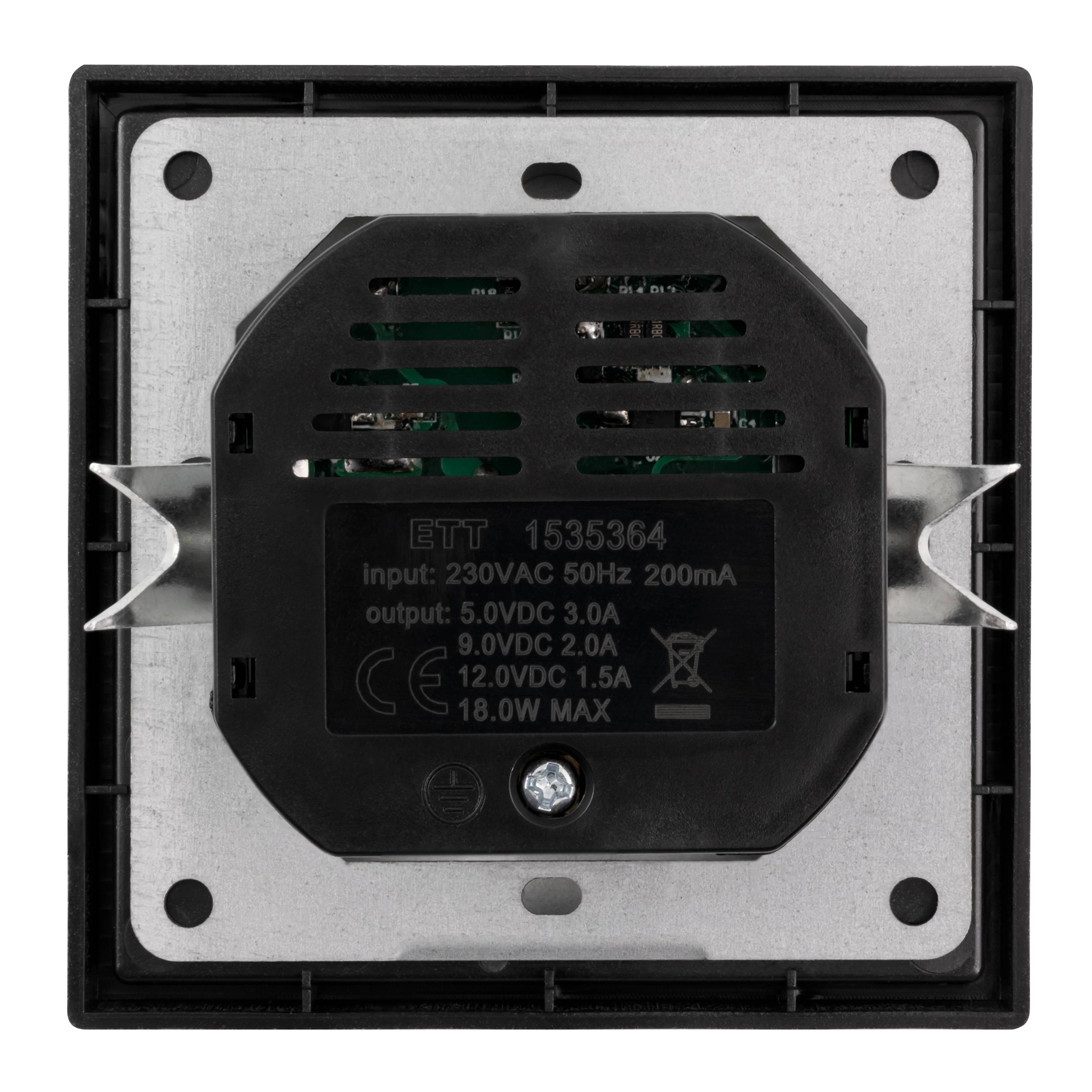 Schutzkontakt-Steckdose McPower "Shallow" 1x USB-C - 18W Quickcharge - 1x USB-A