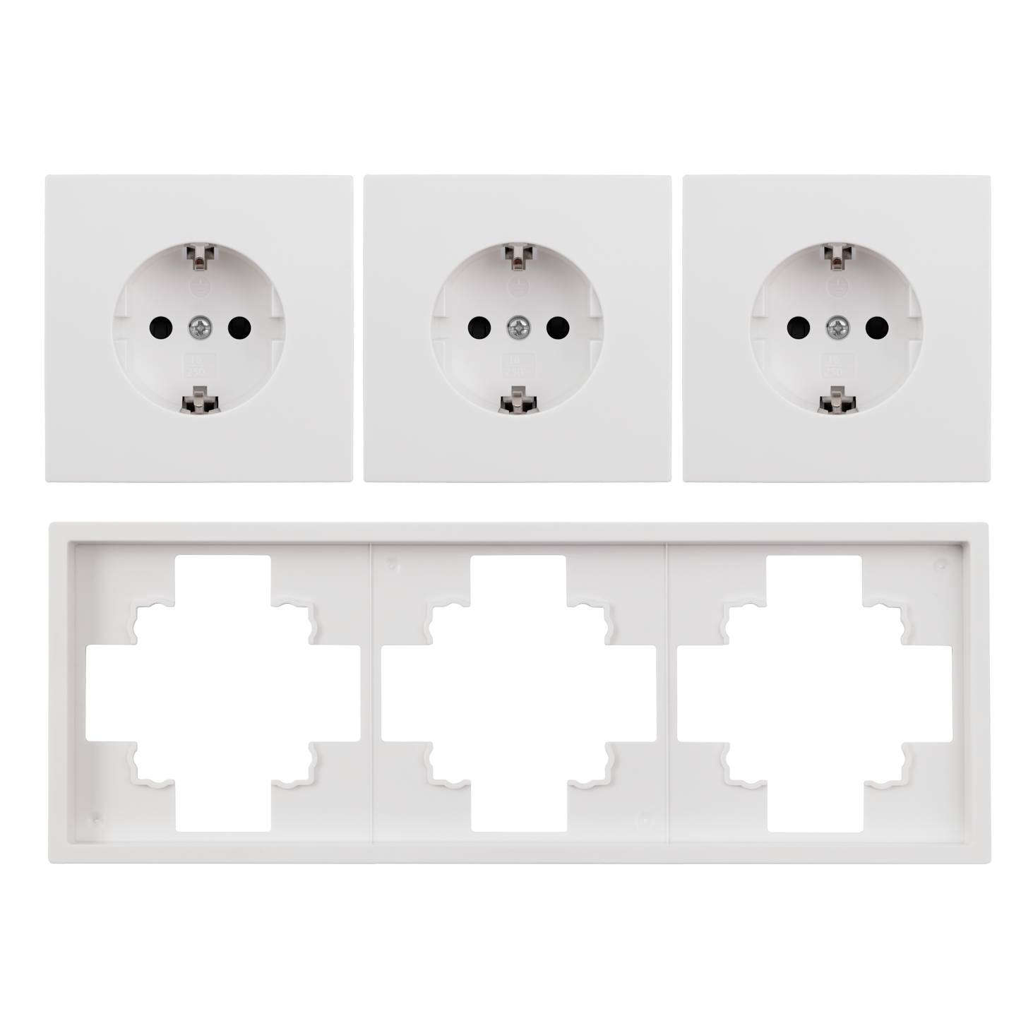 Steckdosen Set McPower Shallow "Beginner 3S-Profi" 4-teilig, Steckanschluss