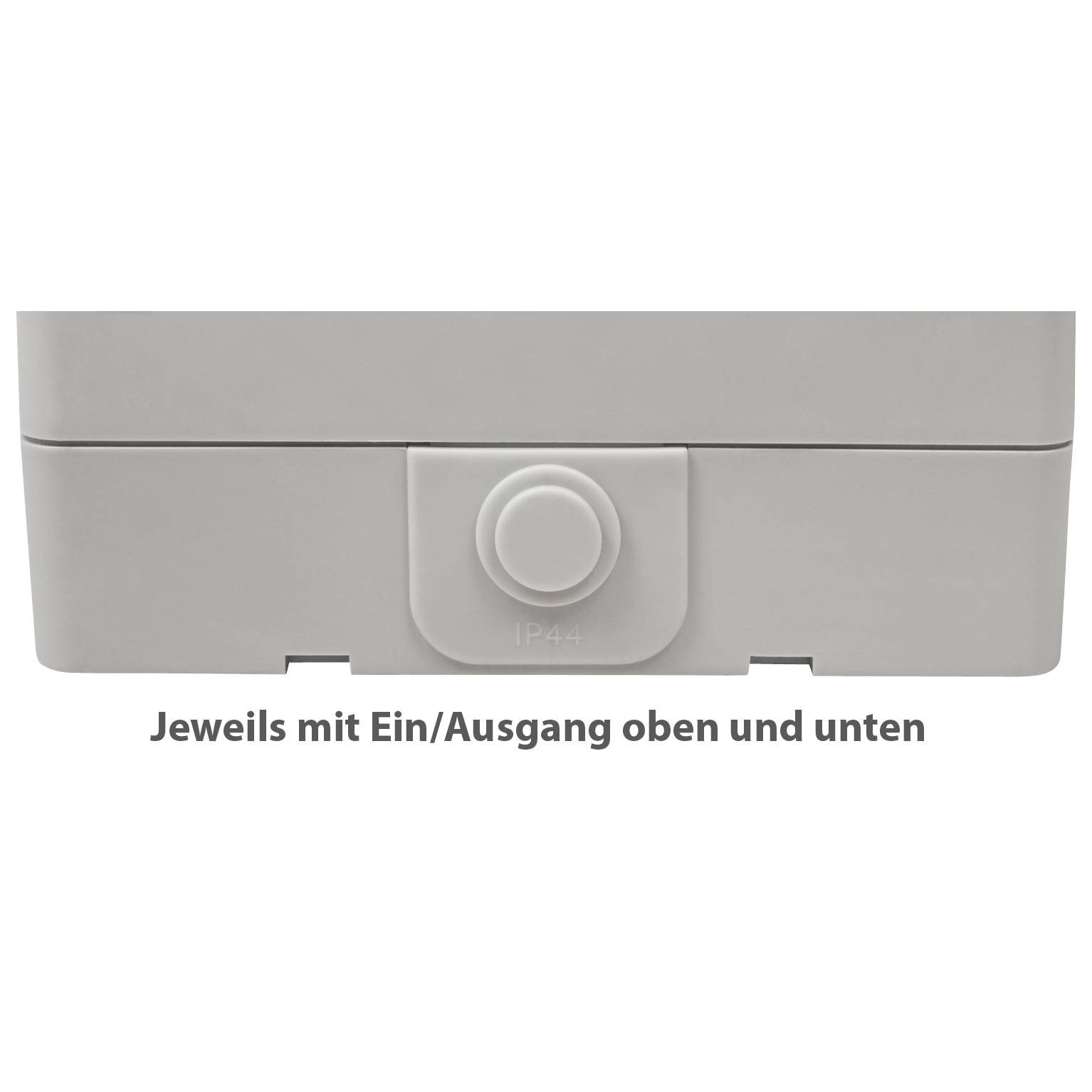 Feuchtraum Kombi-Dose McPower "Taff", 250V~, Schalter+Steckdose, IP44, AP, grau