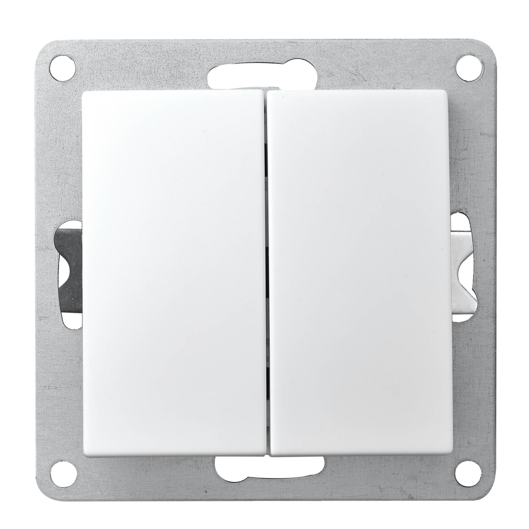 Serien-Schalter McPower "Cup" 2-fach, 250V~/10A, UP, weiß