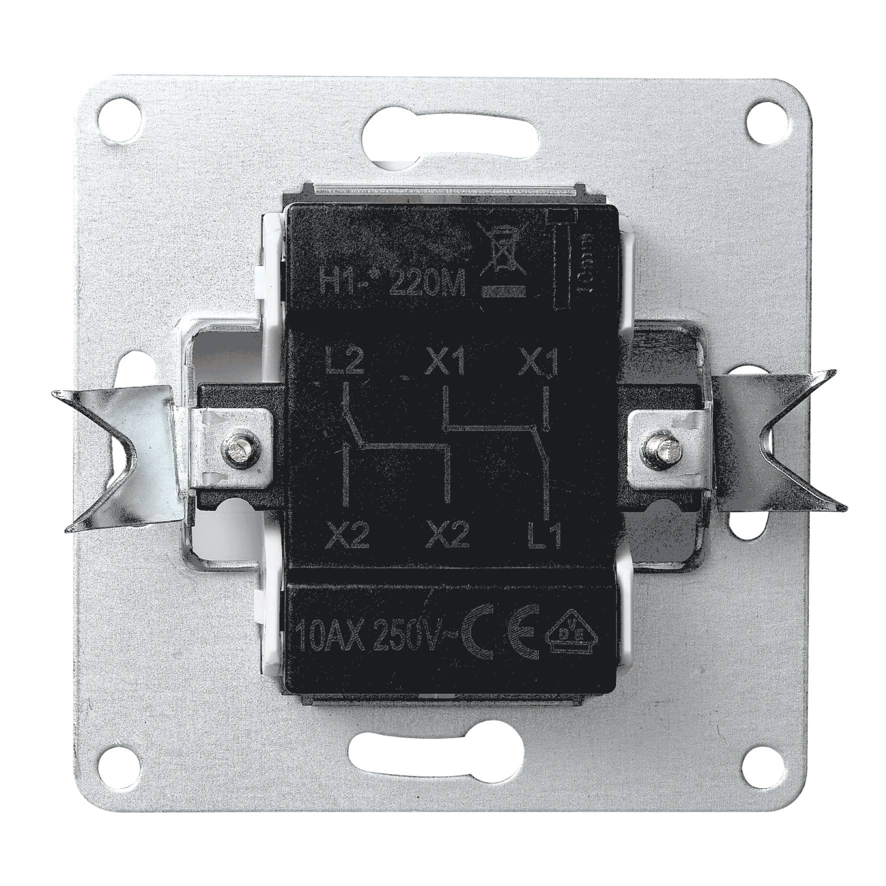 Serien-Schalter McPower "Cup" 2-fach, 250V~/10A, UP, weiß