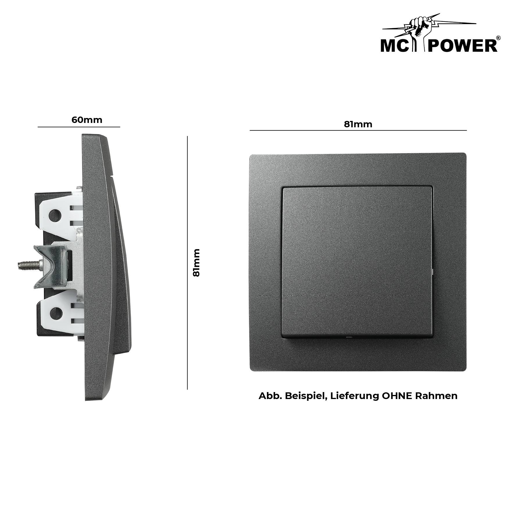 Wechselschalter McPower "Flair", 250V~/10A, UP, anthrazit