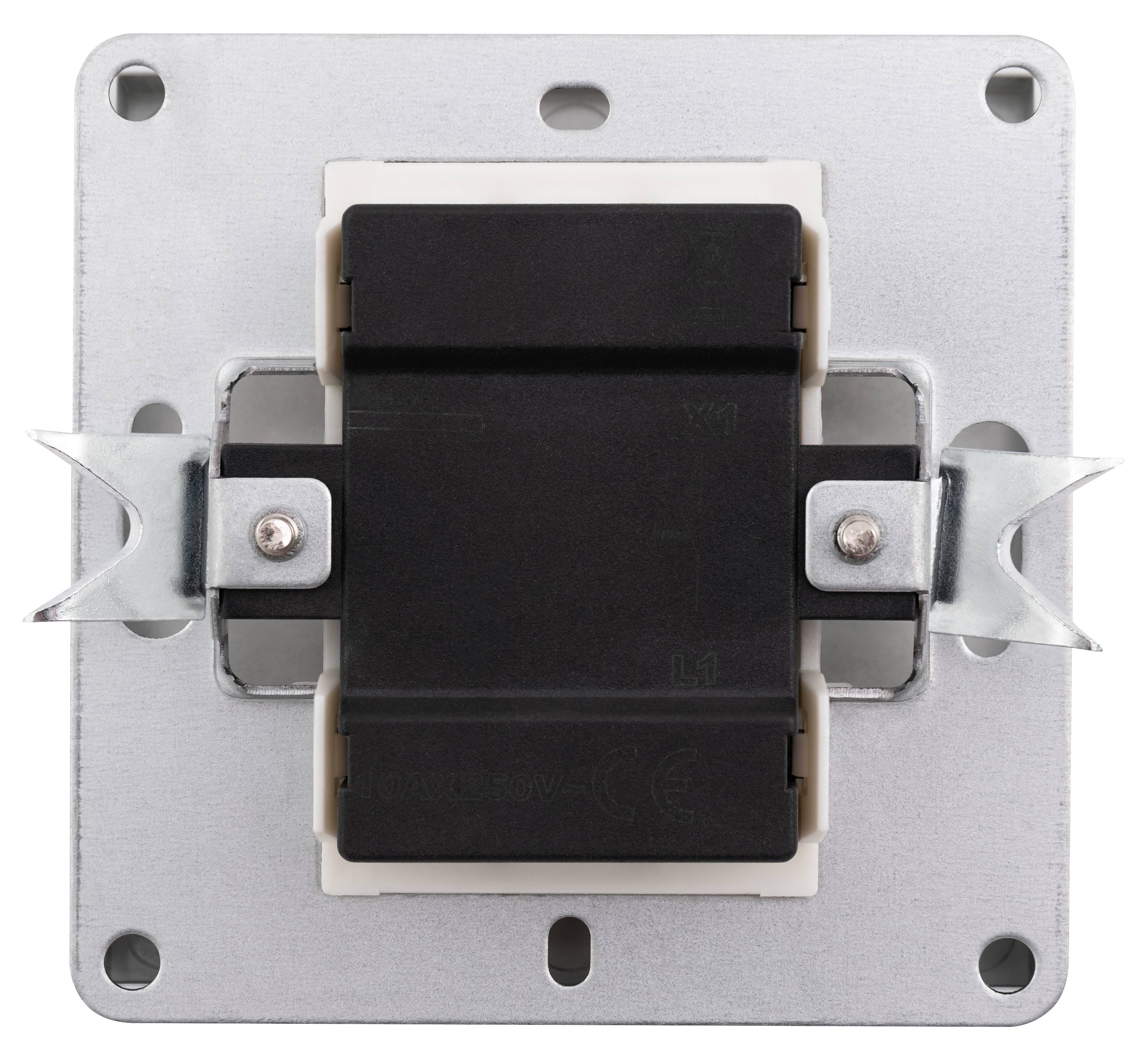 Taster McPower "Shallow" 250V~/10A, UP, Steckanschluss, anthrazit