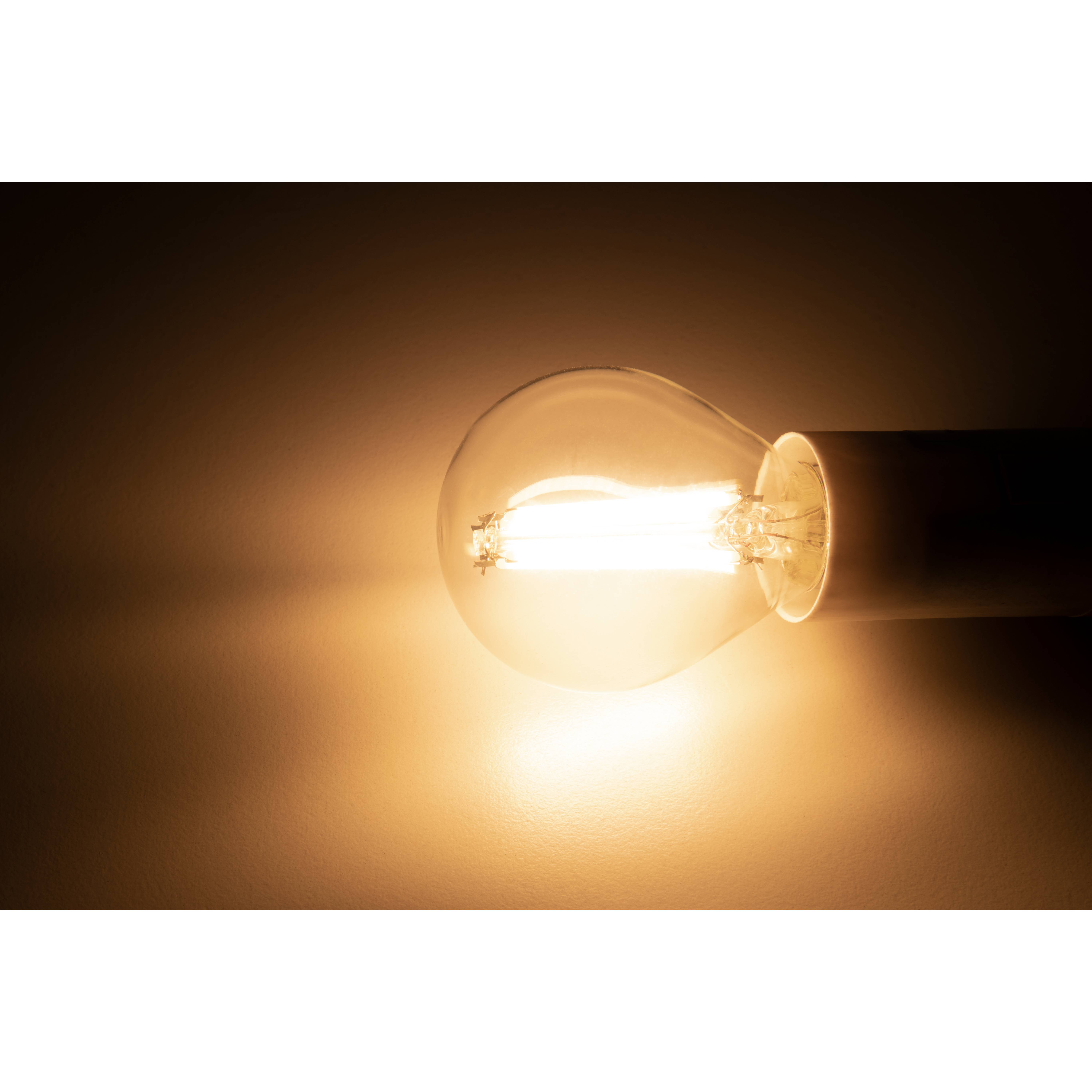 LED Filament Tropfenlampe McShine "Filed" E14, 6W, 600lm, warmweiß, dimmbar