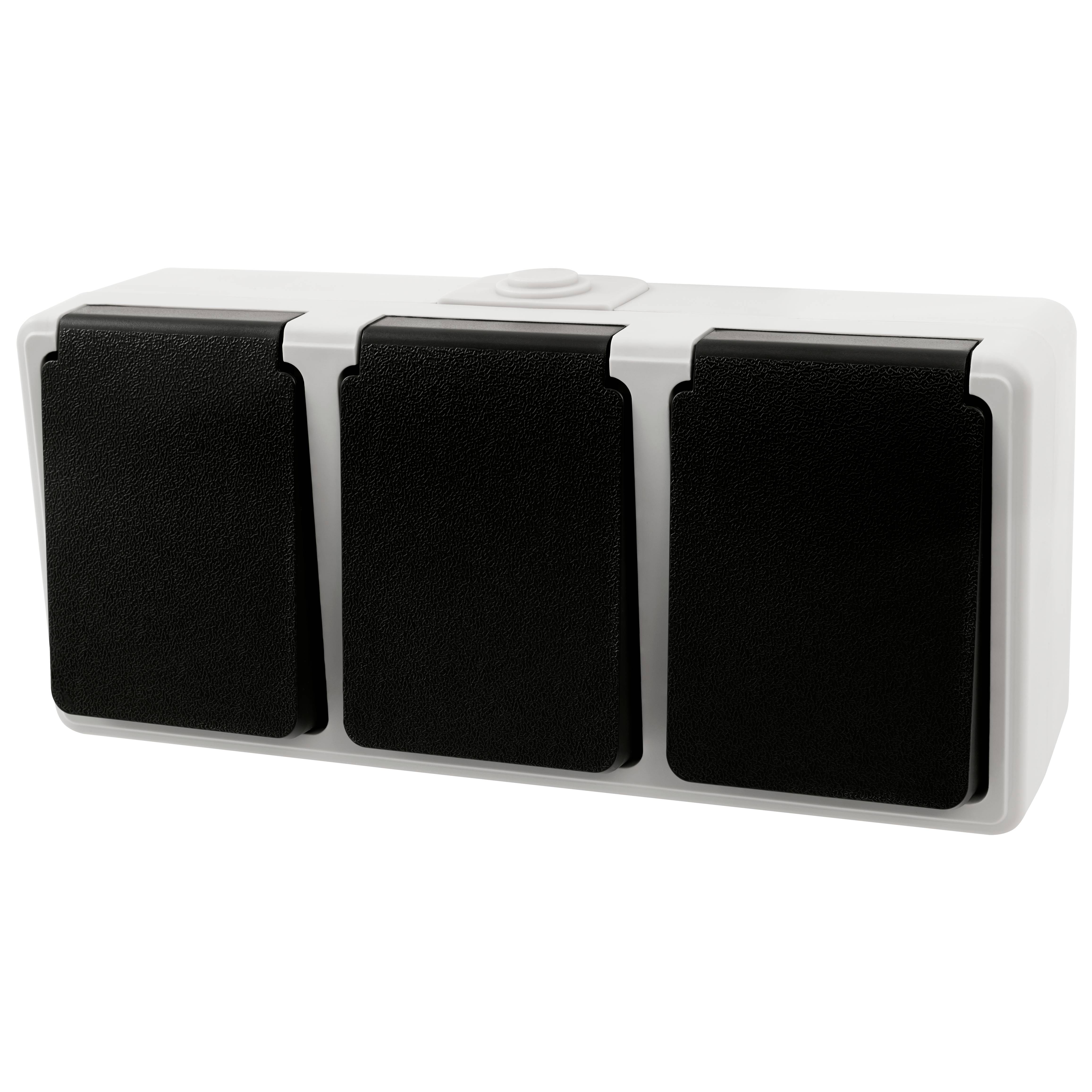 McPower - Feuchtraum Dreifachsteckdose "Taff", 250V/16A IP44