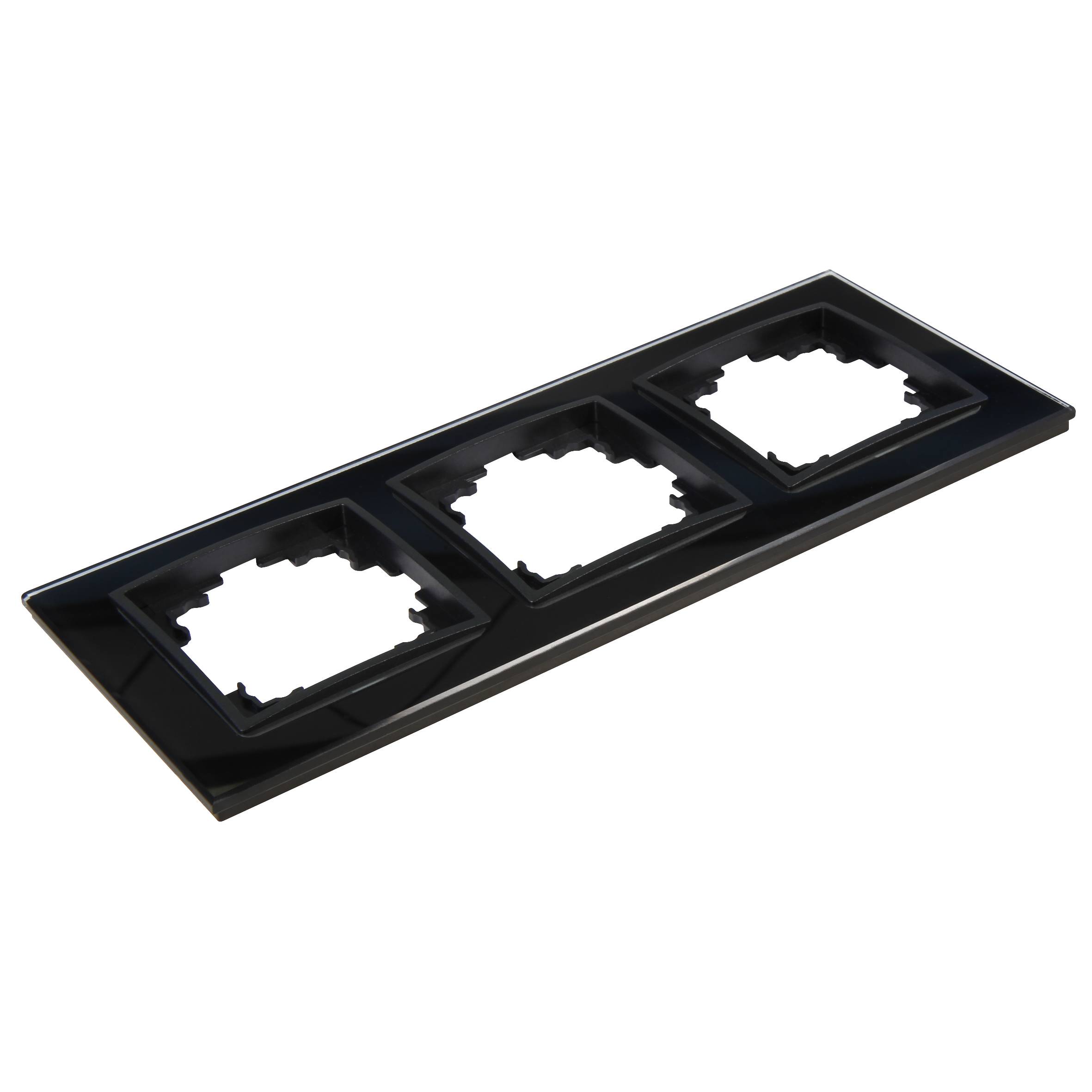 Glas-Rahmen McPower "Flair", 3-fach, schwarz