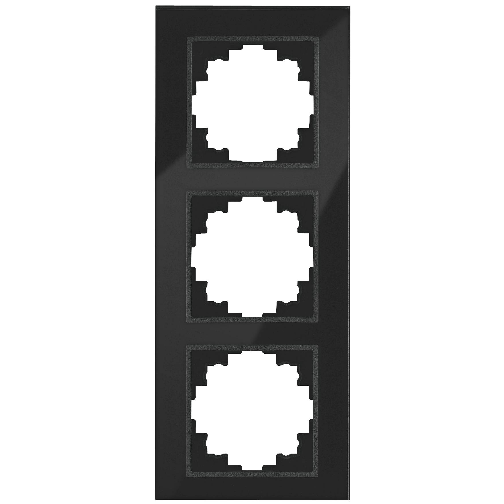Glas-Rahmen McPower "Flair", 3-fach, schwarz