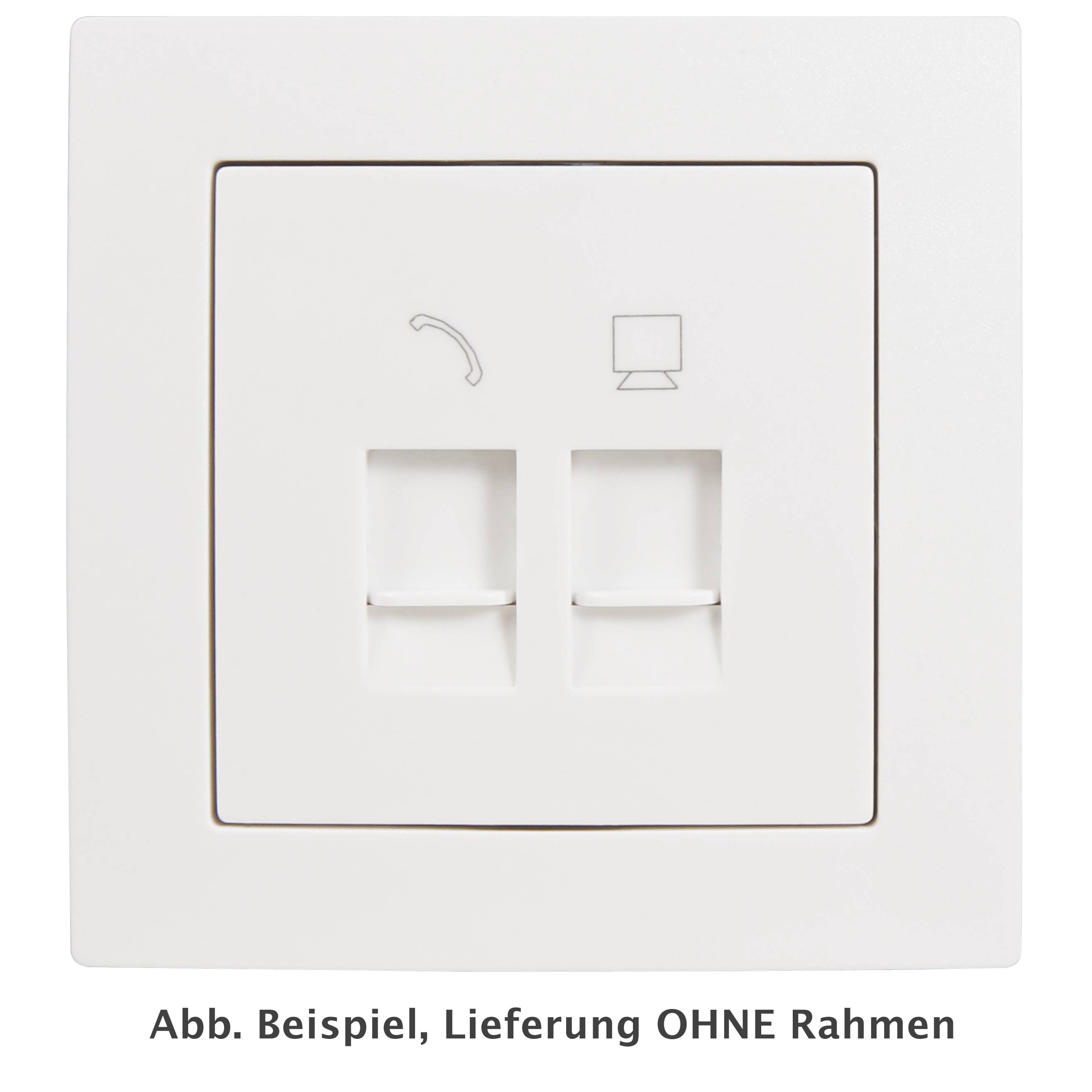 RJ45 + RJ11 Dose McPower "Flair" für ISDN, Cat, UP, weiß