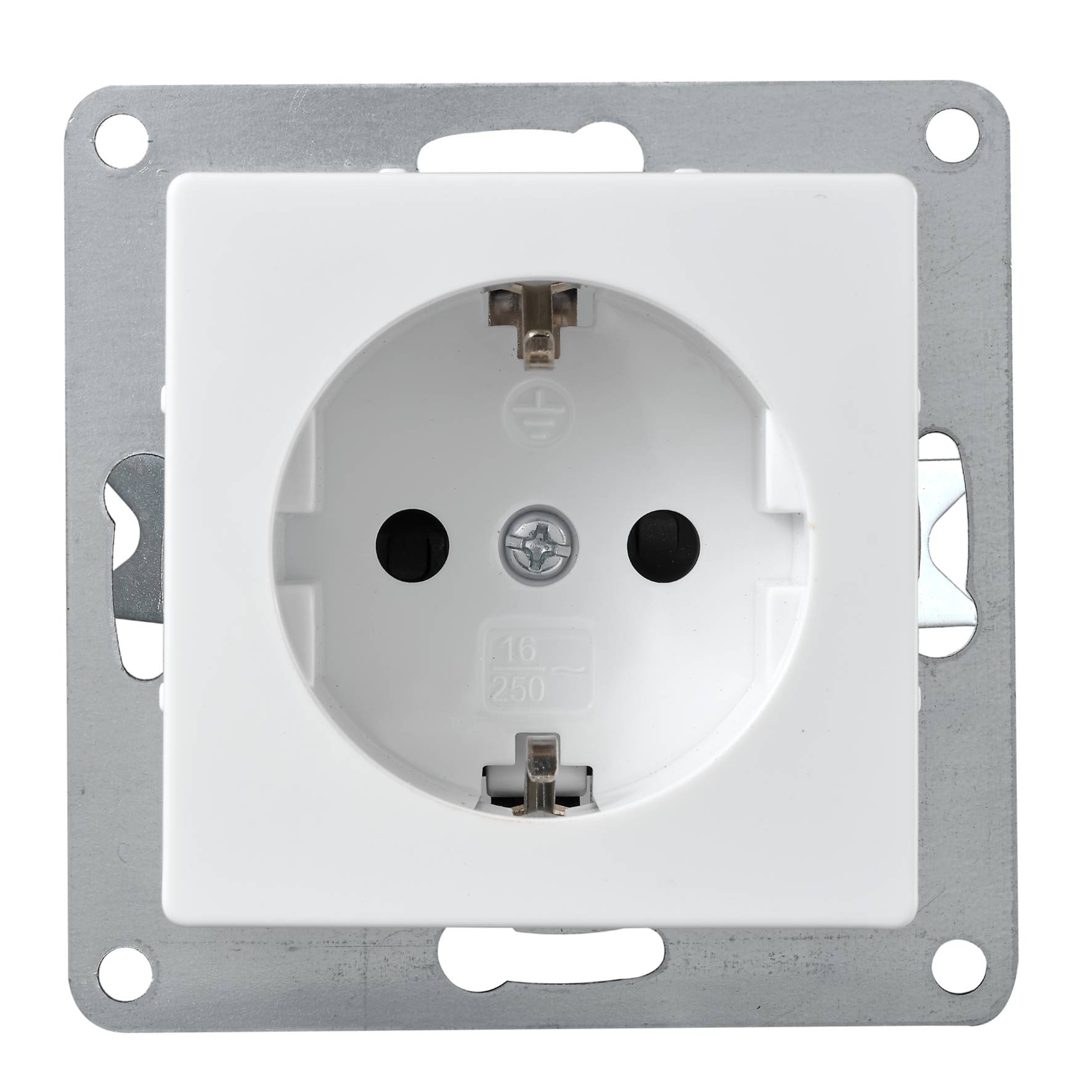 Schutzkontakt-Steckdose McPower "Cup" 250V~/16A, UP, Einsteckschutz, weiß