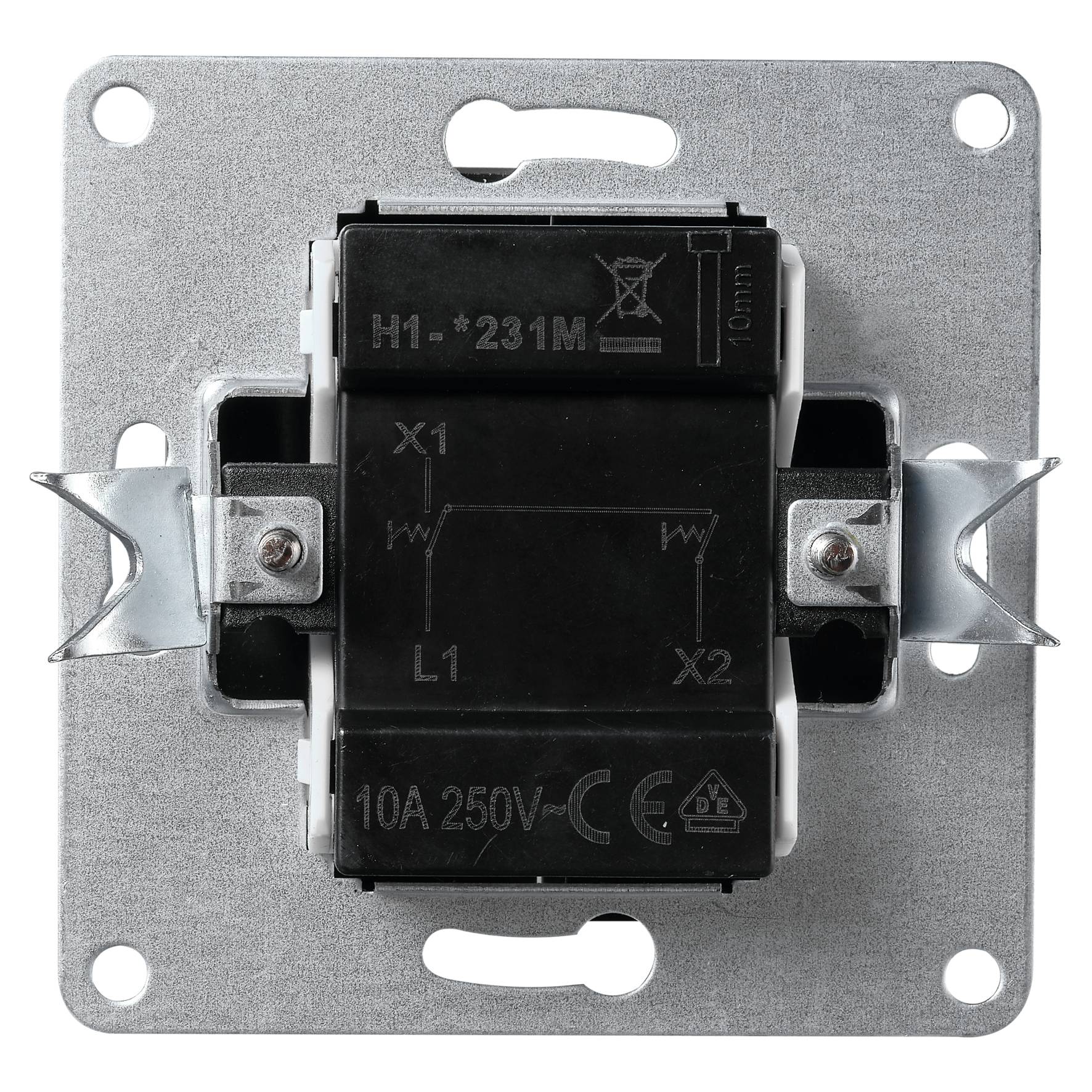 Jalousie-Taster McPower "Flair", Hoch und Runter, 250V~/10A, UP, anthrazit