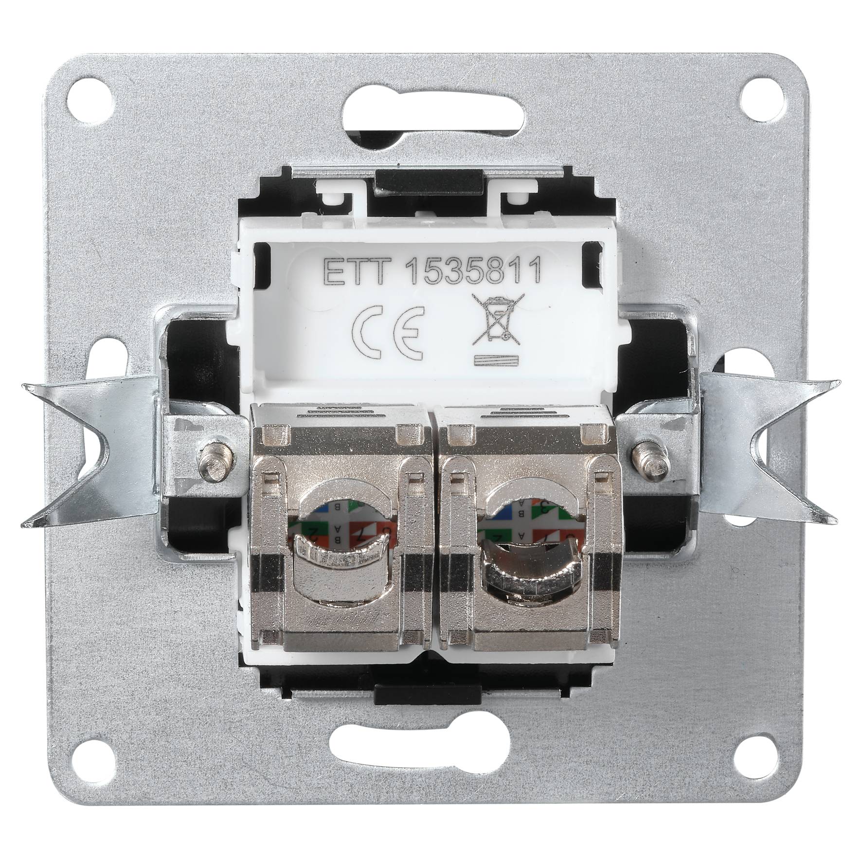 Netzwerk-Dose McPower "Flair" CAT6A, UP, weiß, vollgeschirmt