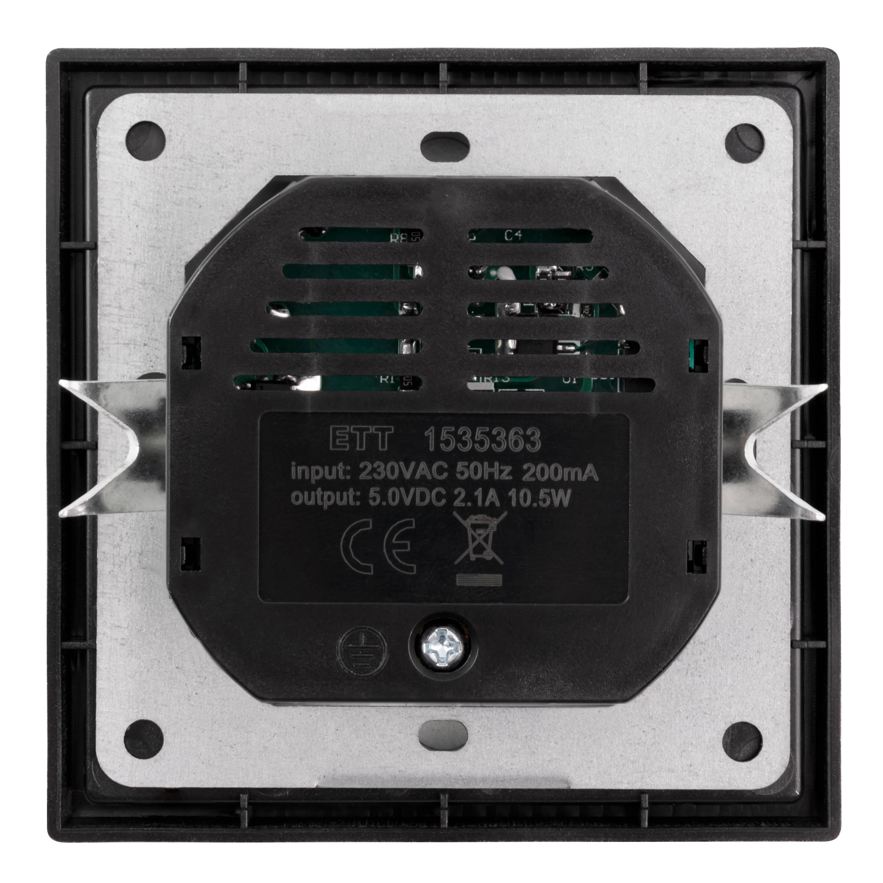 Schutzkontakt-Steckdose McPower "Shallow" 2x USB-A - 5V/2,1A