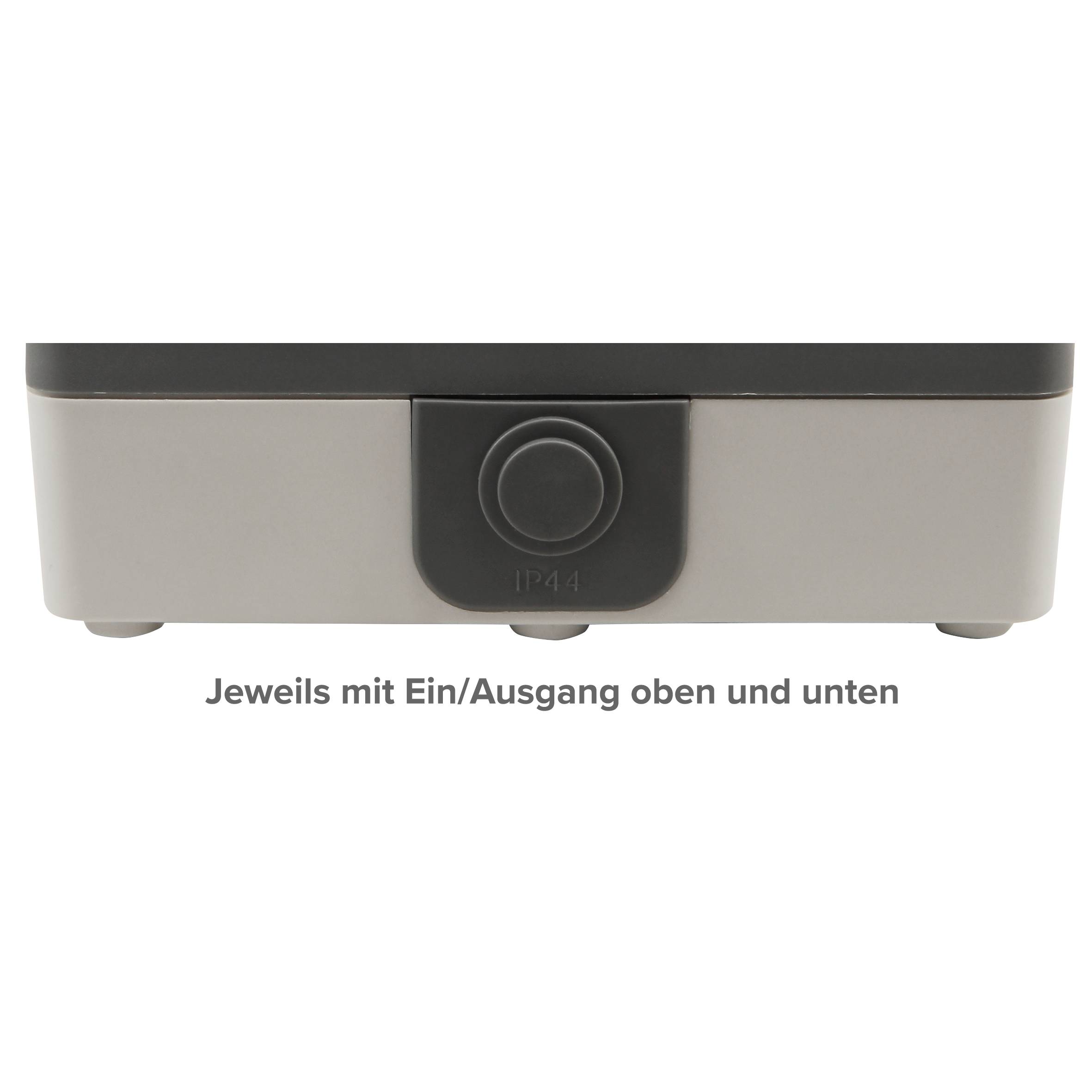 Feuchtraum Kombi-Dose McPower "Secure" 250V~, Schalter+Steckdose, IP44, AP, grau