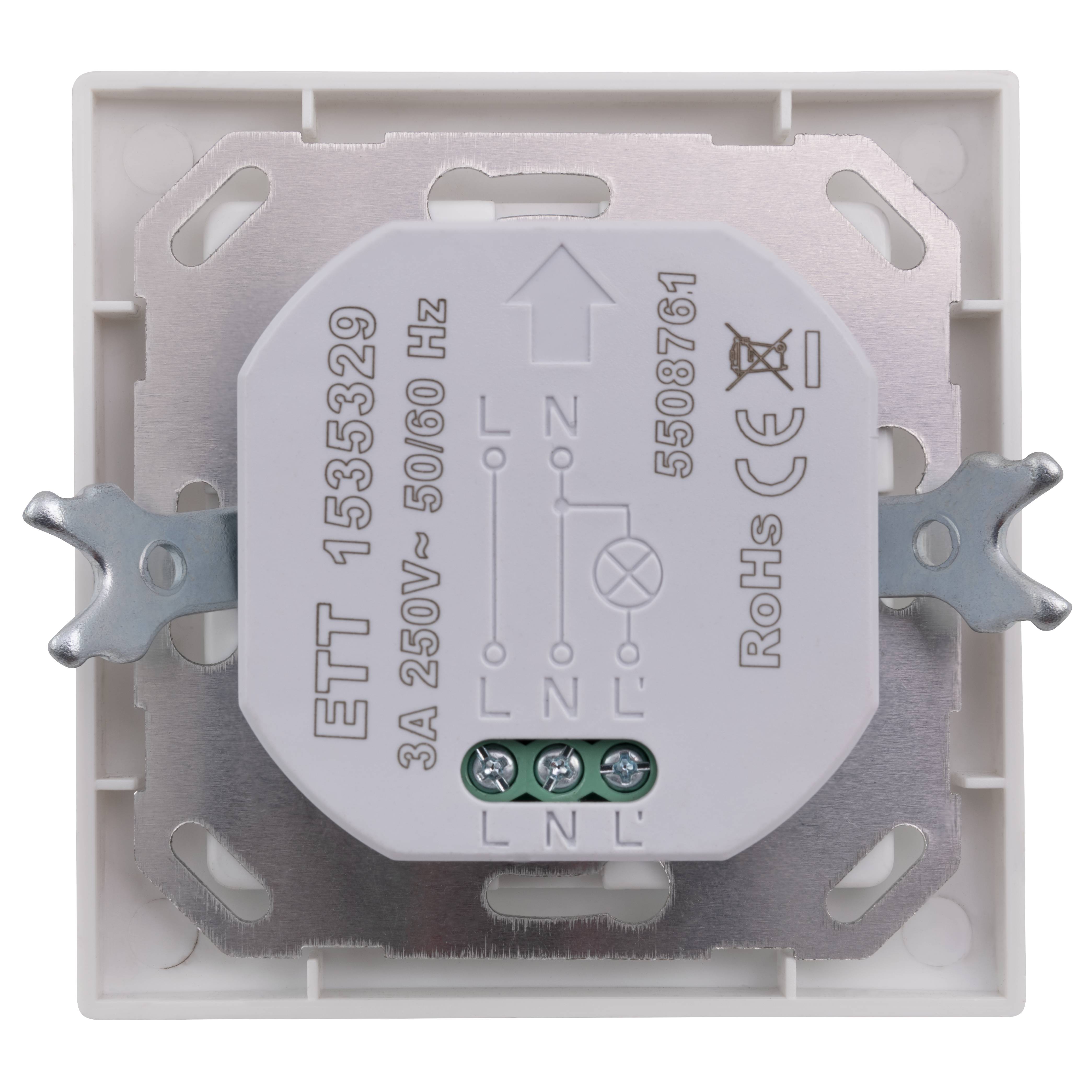 Unterputz IR Bewegungsmelder McPower "Flair" 160°, 750W, LED geeignet, weiß