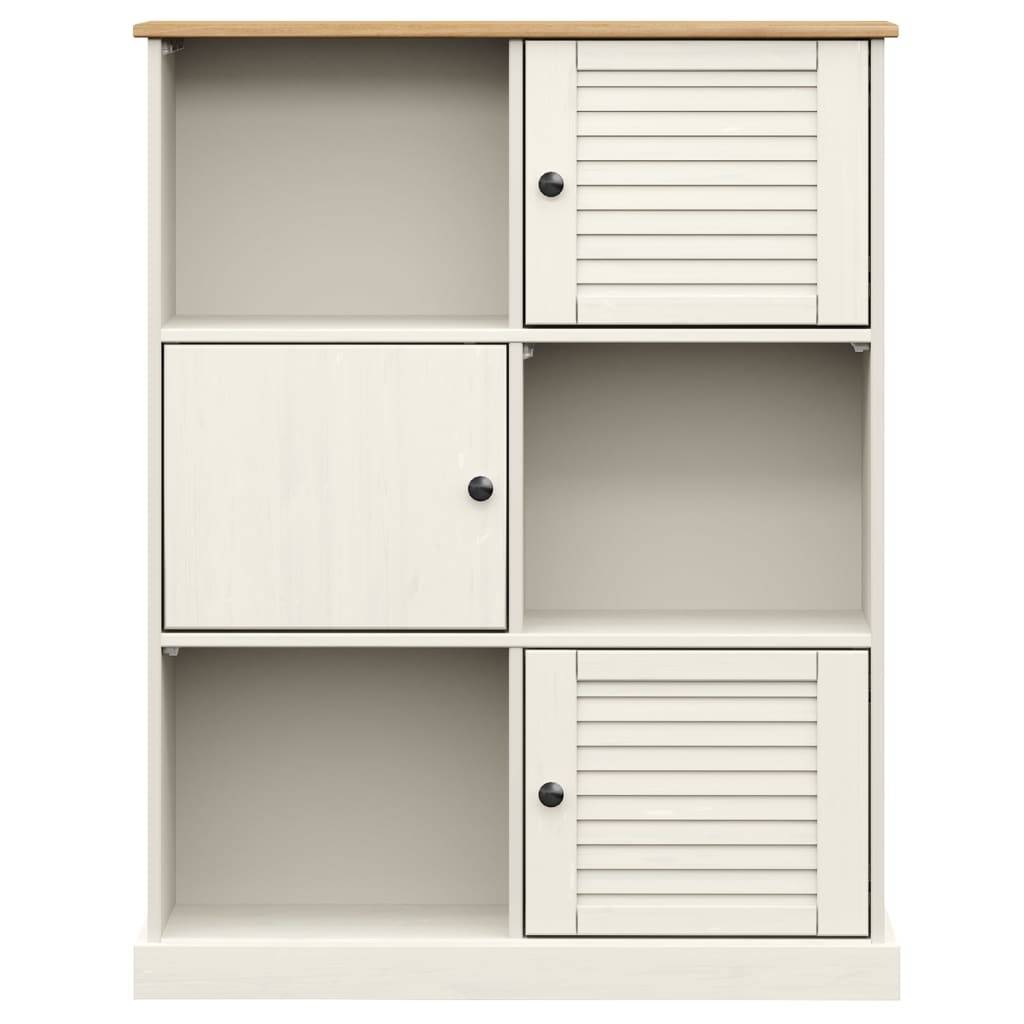 vidaXL Bücherregal VIGO Weiß 90x35x114,5 cm Massivholz Kiefer