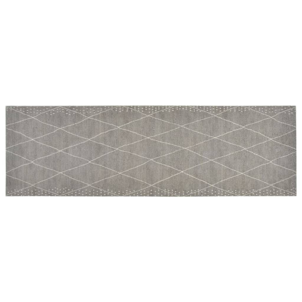 vidaXL Küchenteppich Waschbar Raute 60x180 cm Samt