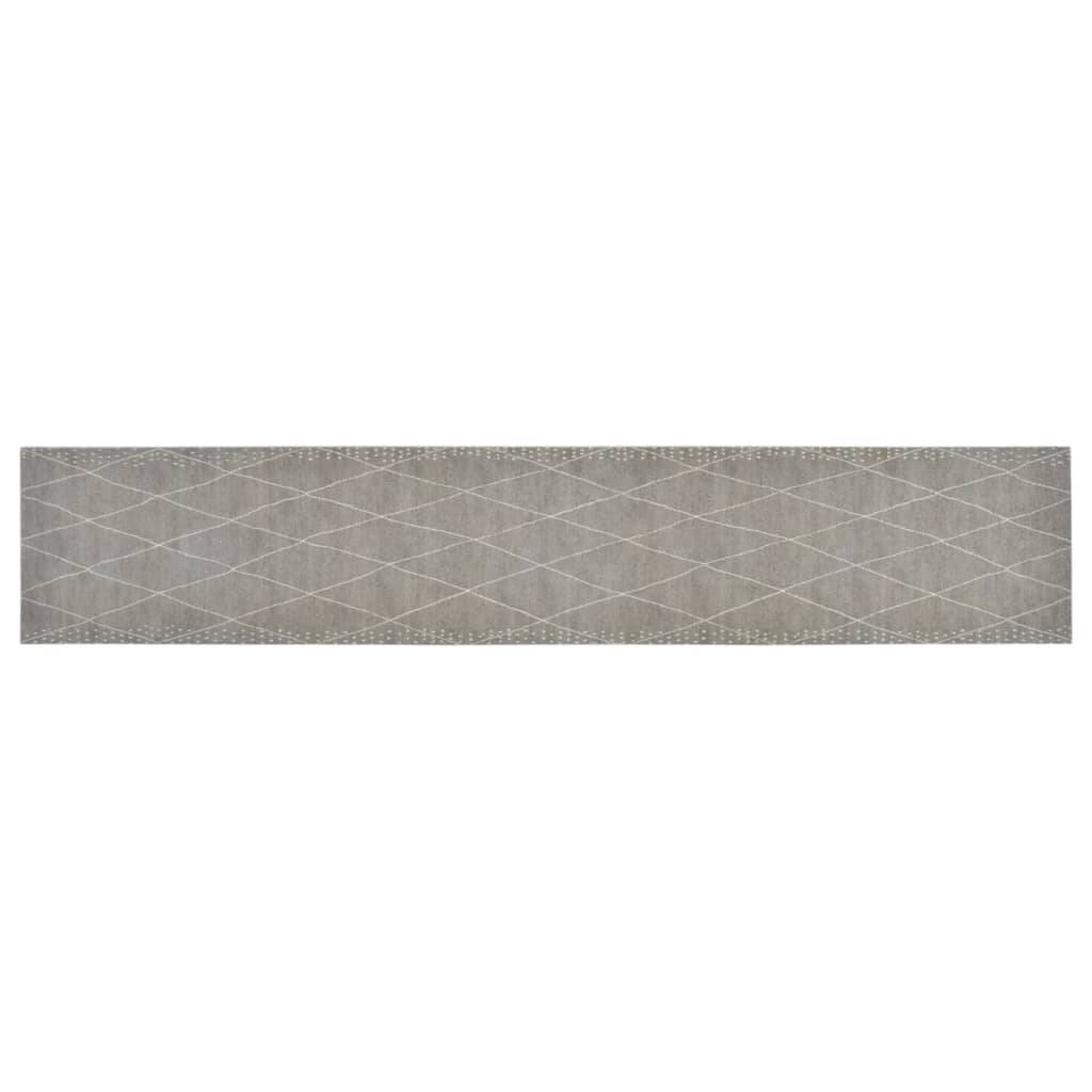 vidaXL Küchenteppich Waschbar Raute 60x300 cm Samt