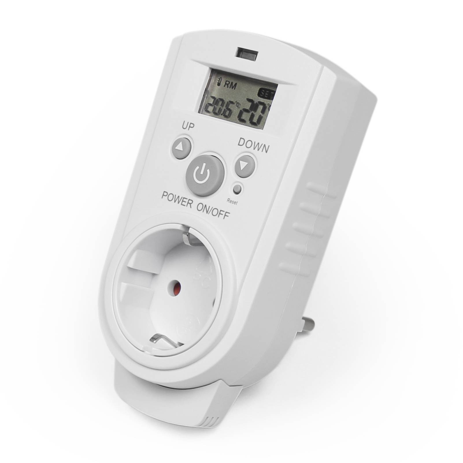 Steckdosen-Thermostat McPower "TCU-530", 5-30 °C, max. 3680W, 230V, Display