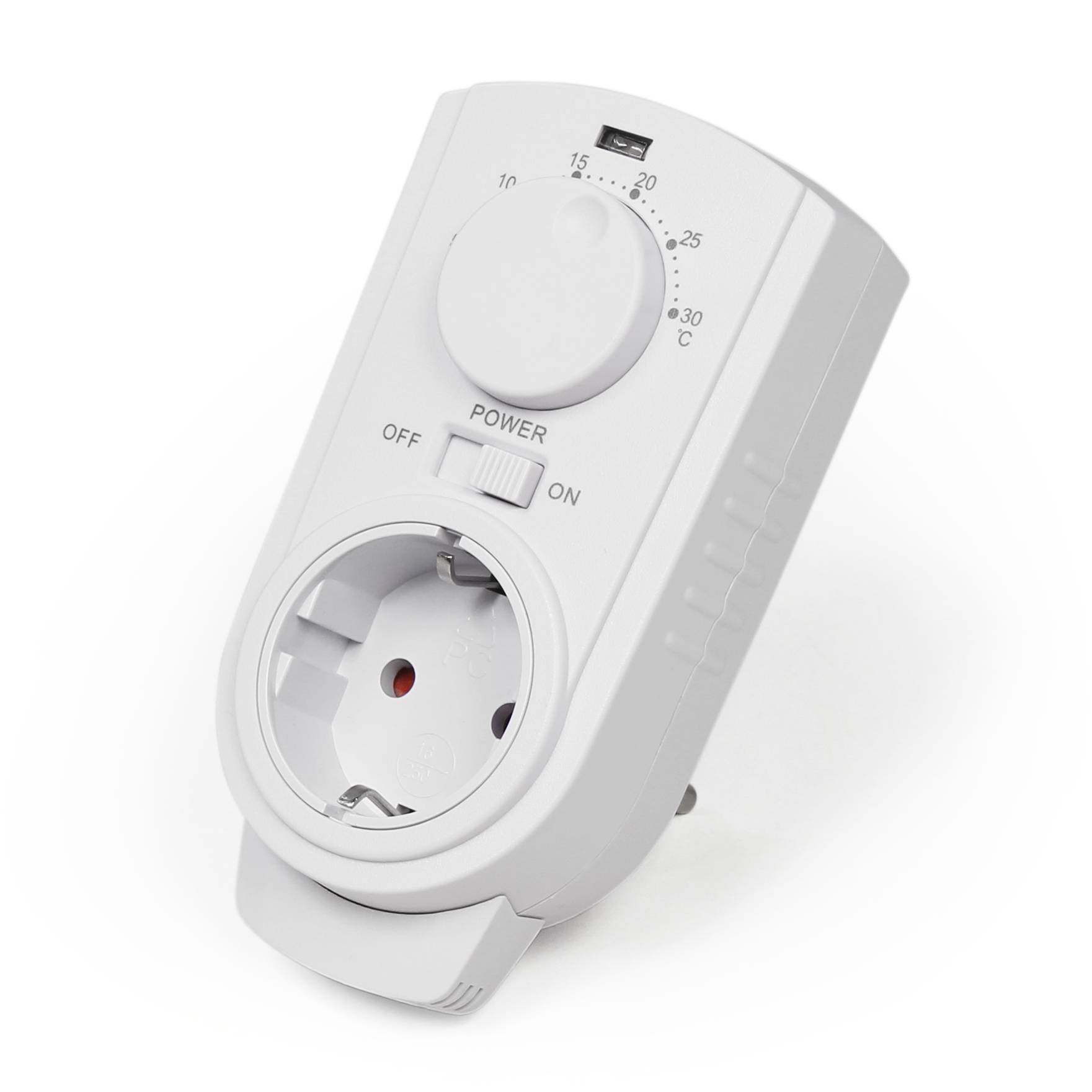 Steckdosen-Thermostat McPower "TCU-330" 5-30°C, max. 3500W, 230V