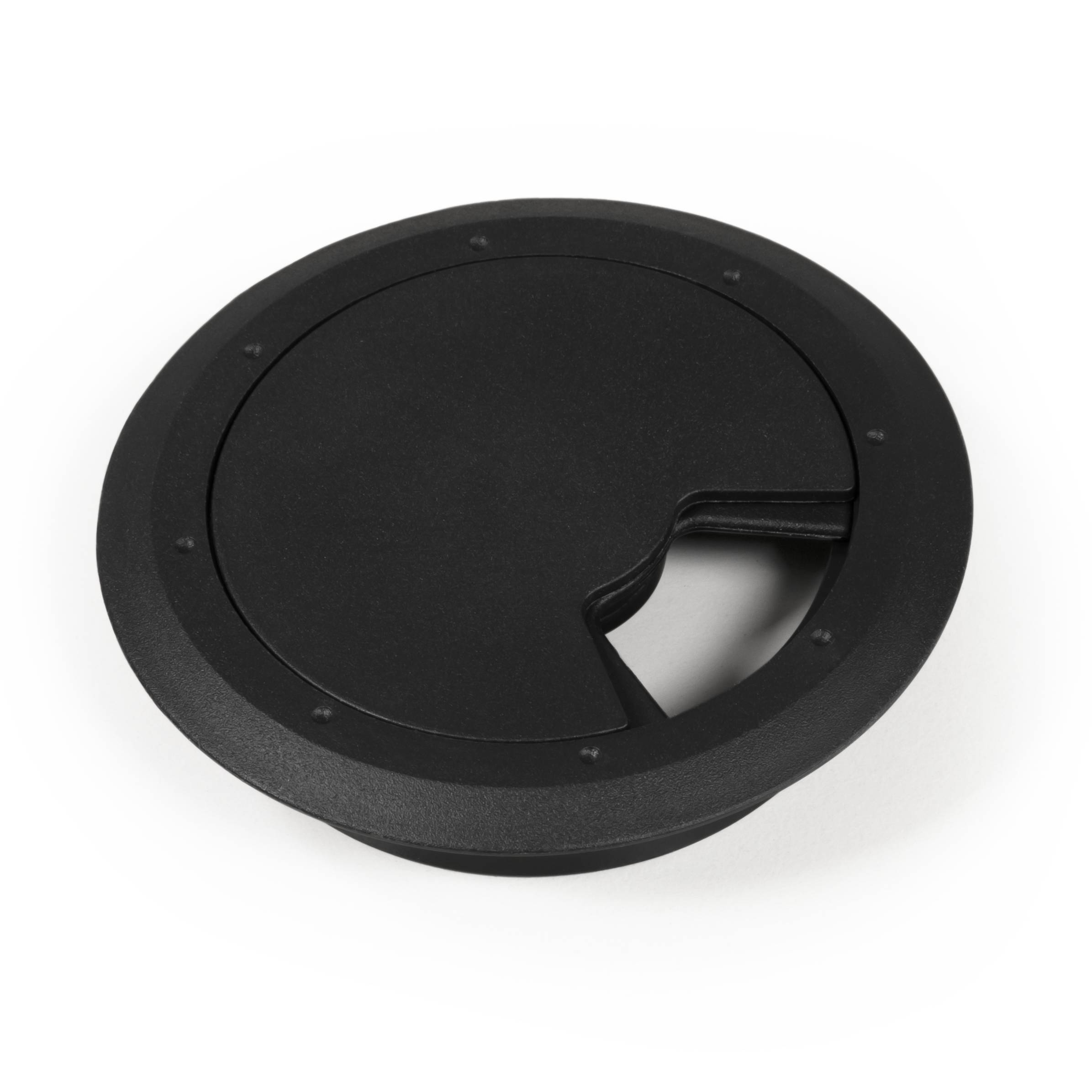 Kabeldurchführung McPower "WB-01" aus Kunststoff, schwarz, Ø76mm