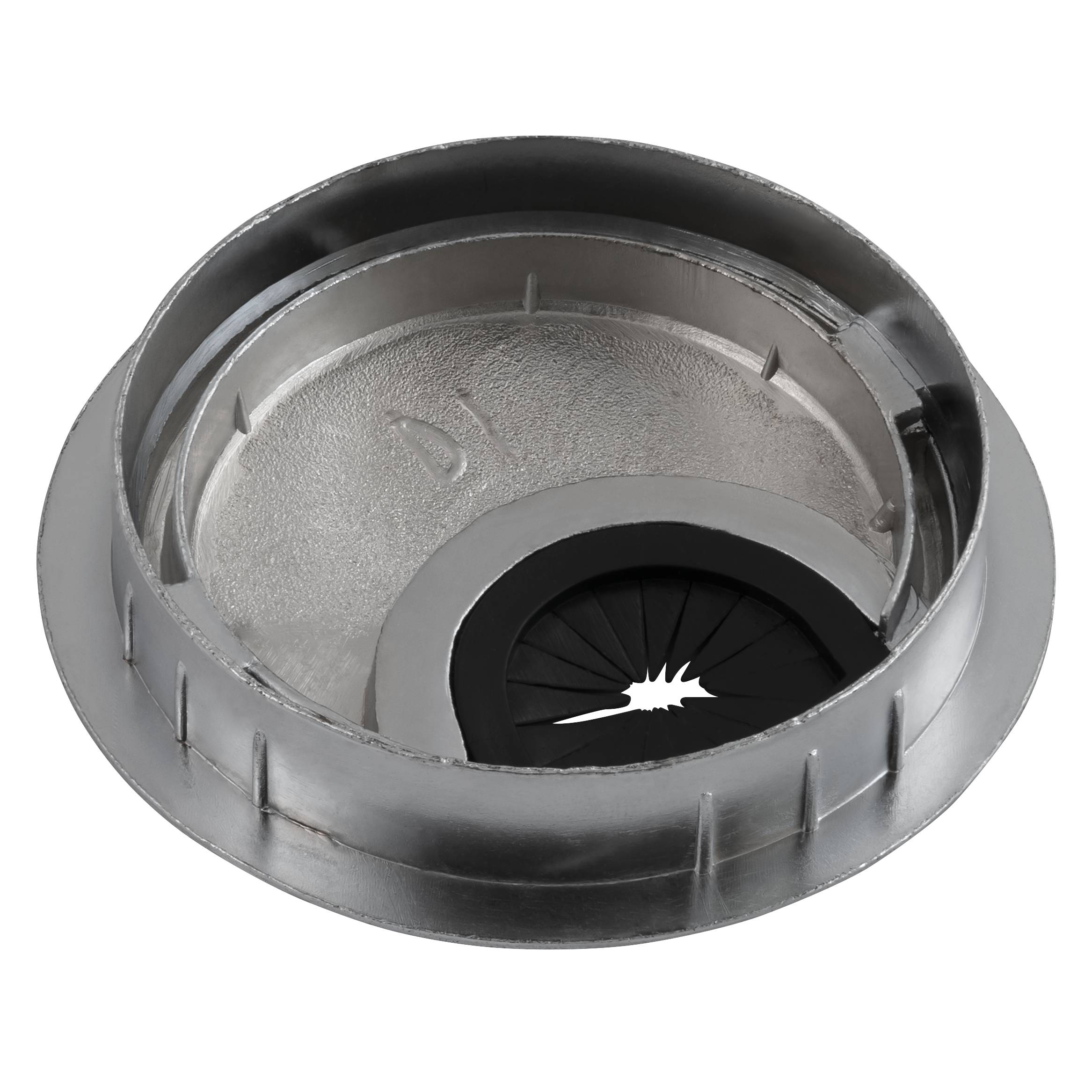 Kabeldurchführung McPower "WB-02" aus Metall, chromfarben, Ø70mm