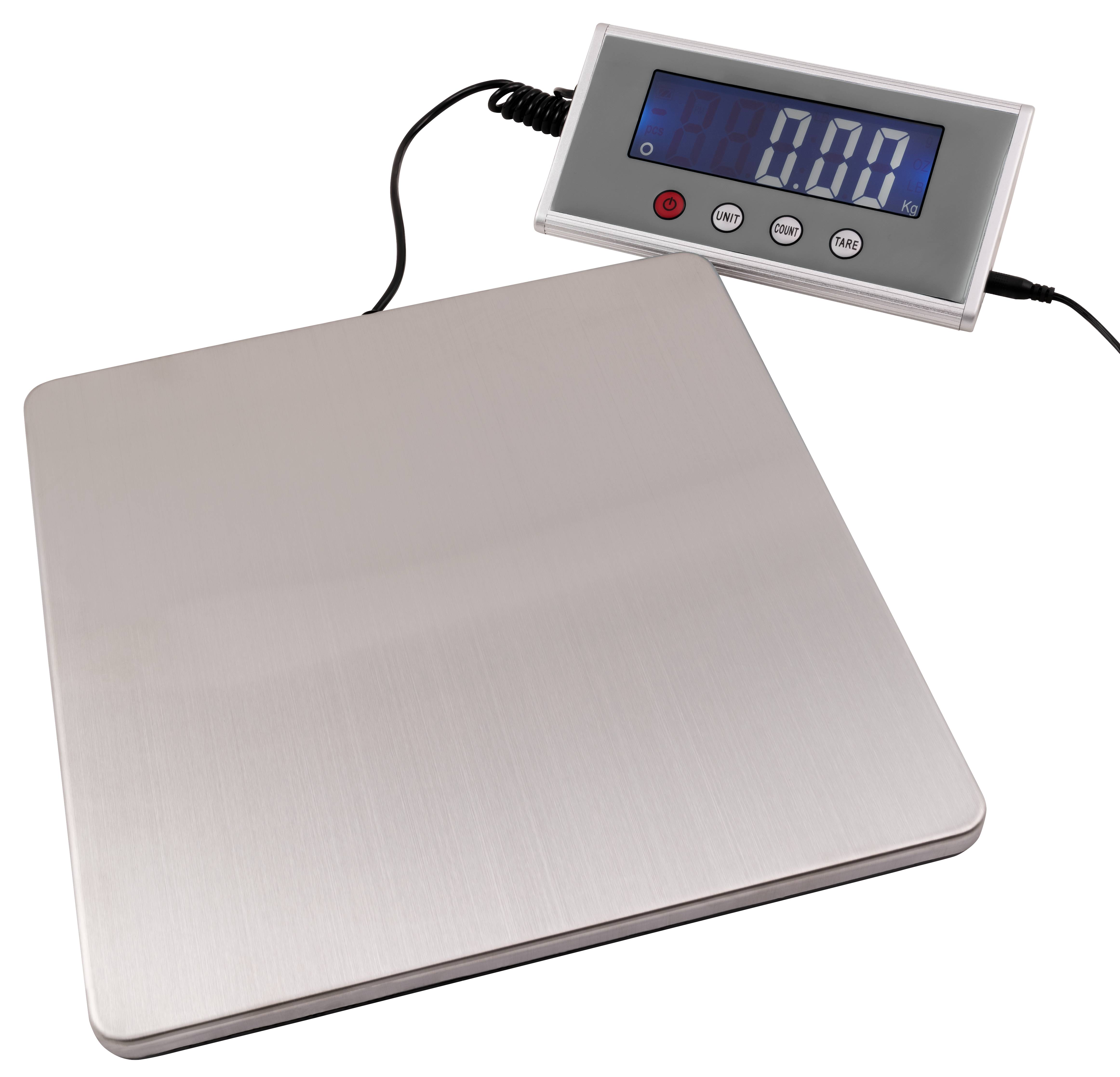 Paketwaage McPower "PW-200" 200g - 200kg, 27x27cm Edelstahl-Platte