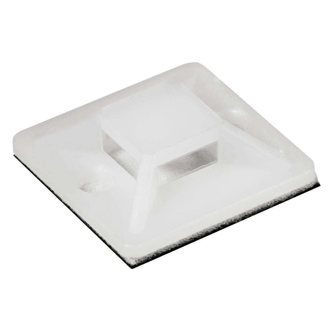 Kabelsockel McPower für Kabelbinder 25x25mm, selbstklebend, 10er-Pack