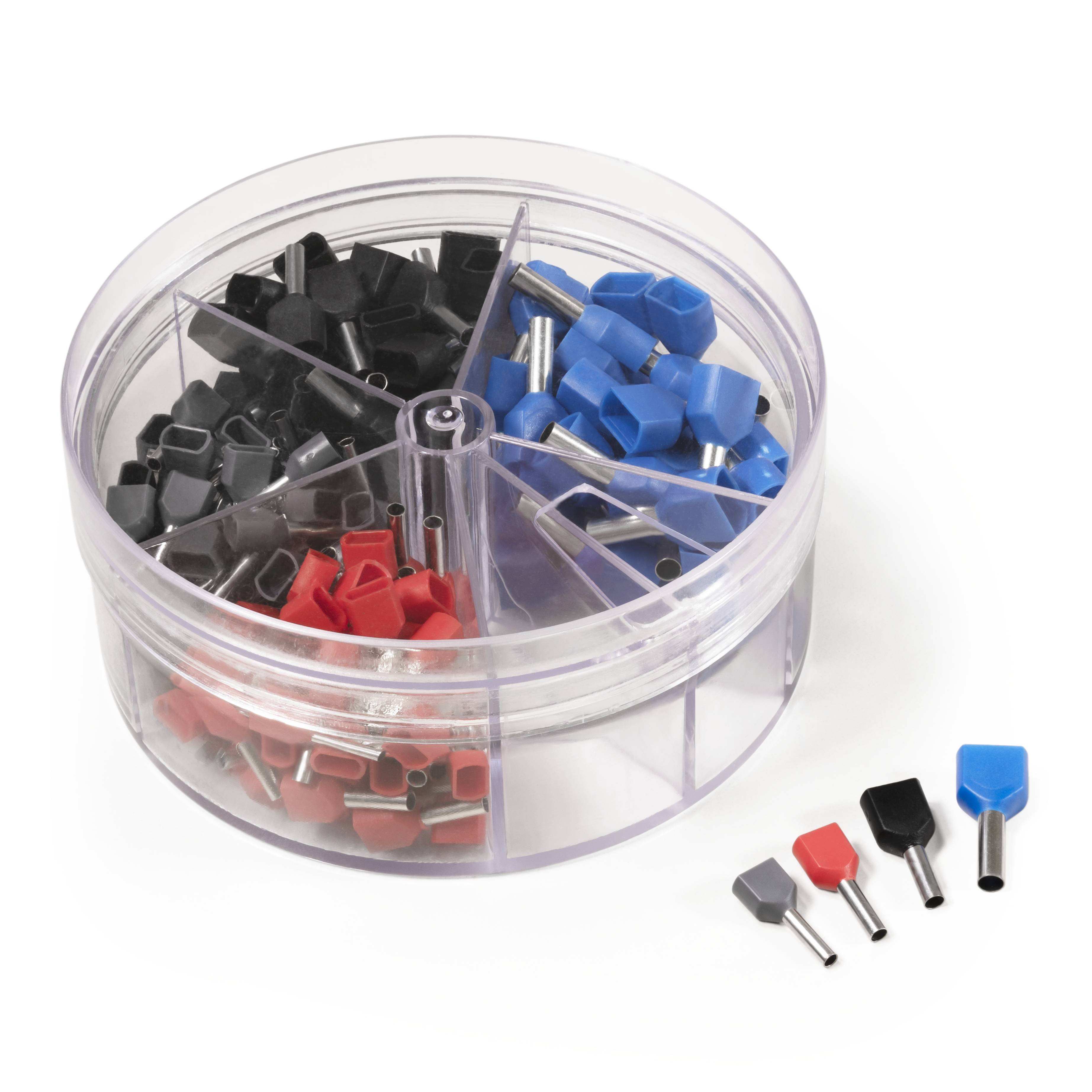 Aderendhülsen-Sortiment McPower, Twin, isoliert, 0,75 - 2,5 mm², 200 Stück