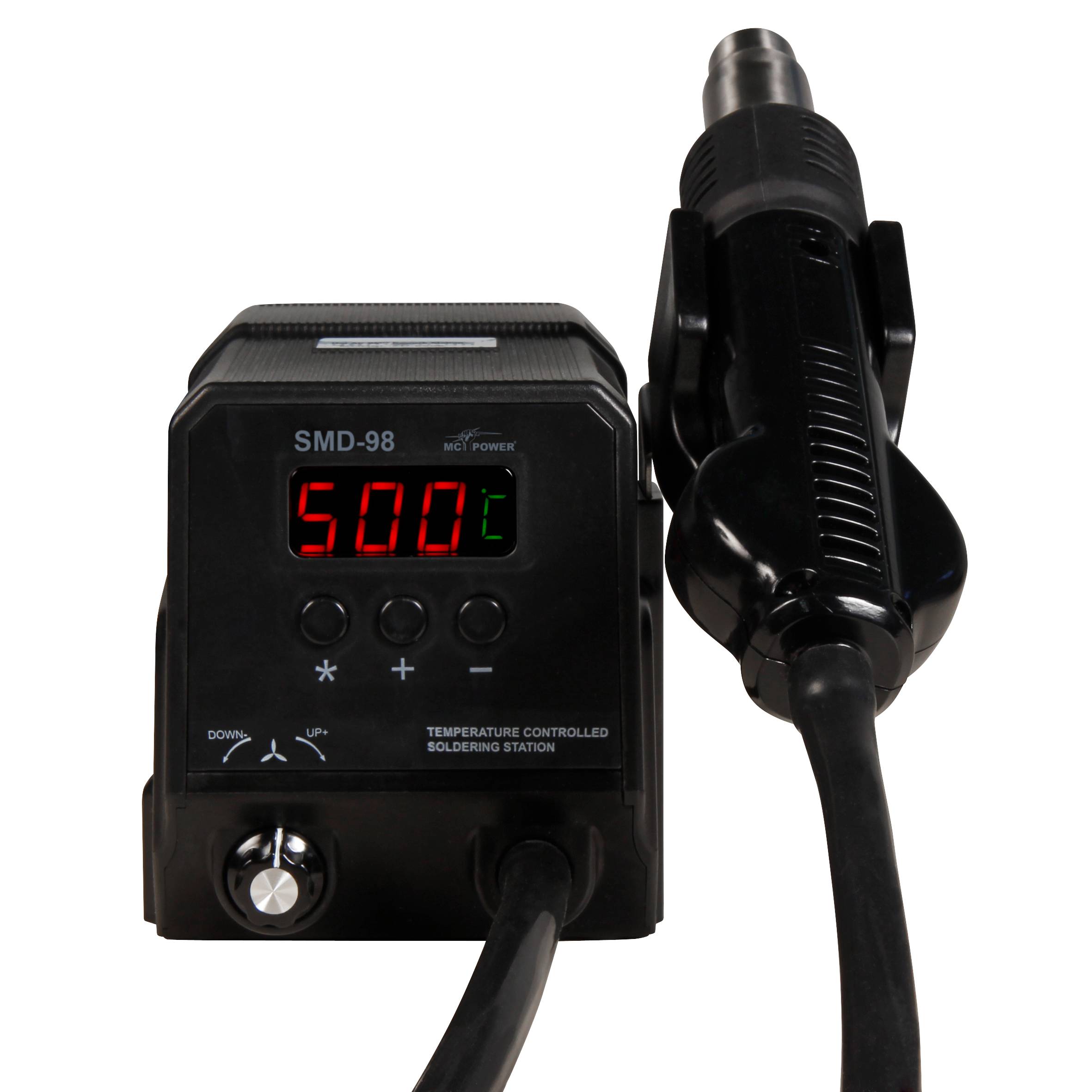 SMD Heißluft-Lötstation McPower "SMD-98", 300W, 100-500°C, inkl. 3 Aufsätzen