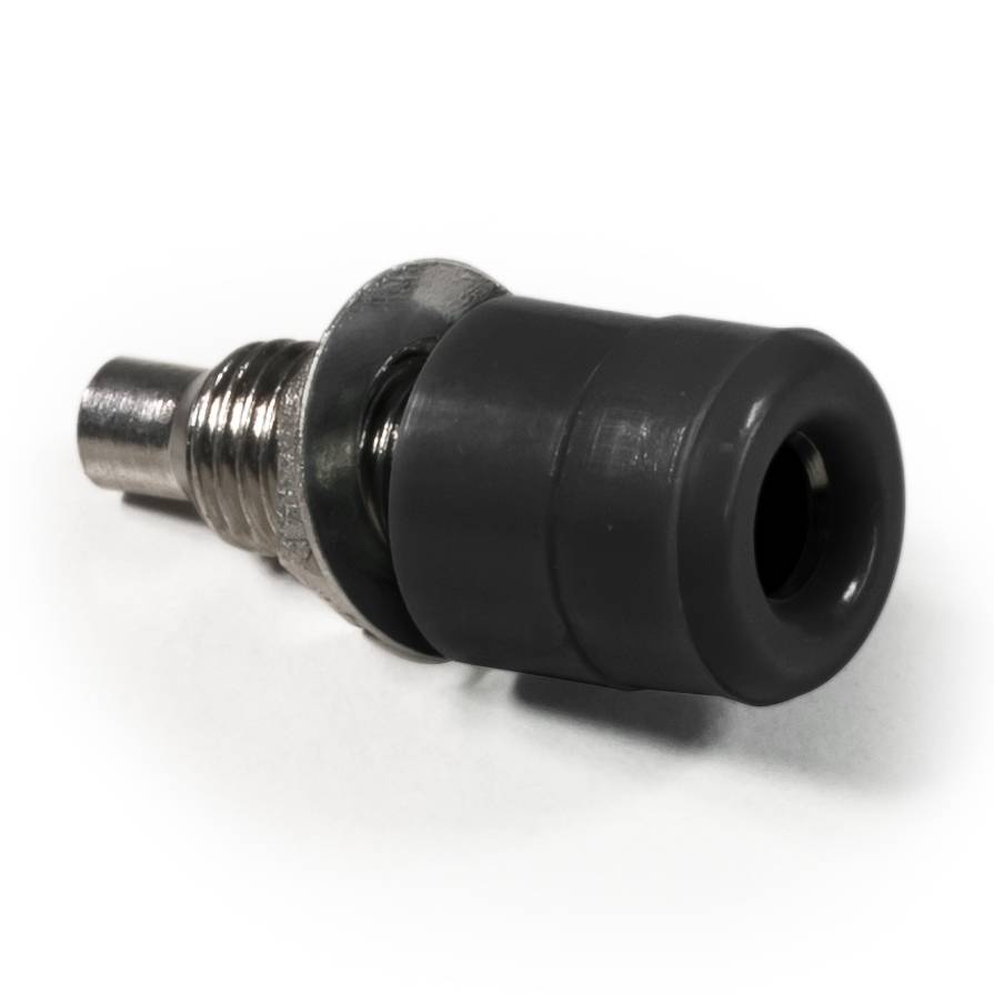 Bananen-Buchse McPower, 4mm, mit Gewinde, schwarz