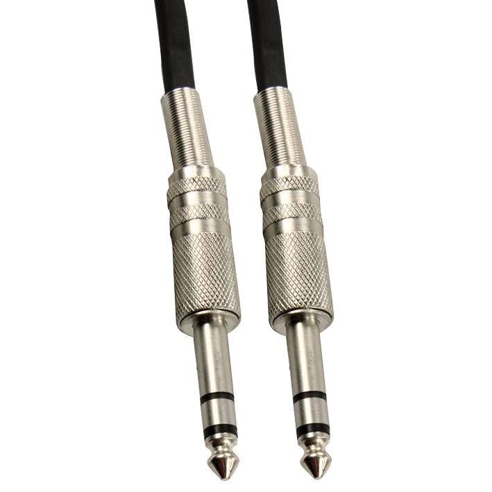 Klinke-Verbindungskabel HOLLYWOOD 5m, 6,3 mm Stecker-Stecker, stereo