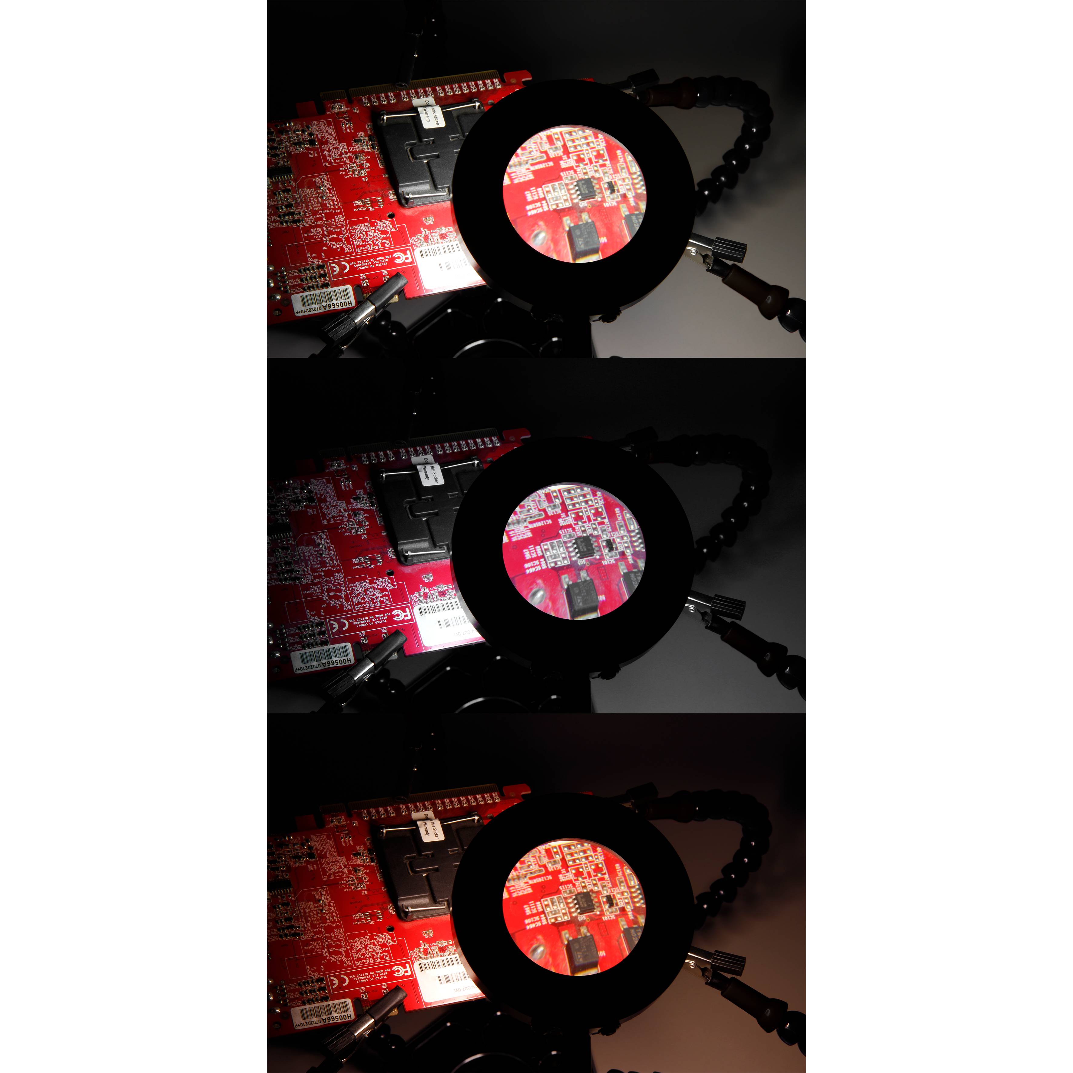 Helfende Hände McPower "HM-6" mit 6 Armen, LED-Lupenleuchte, sehr flexibel