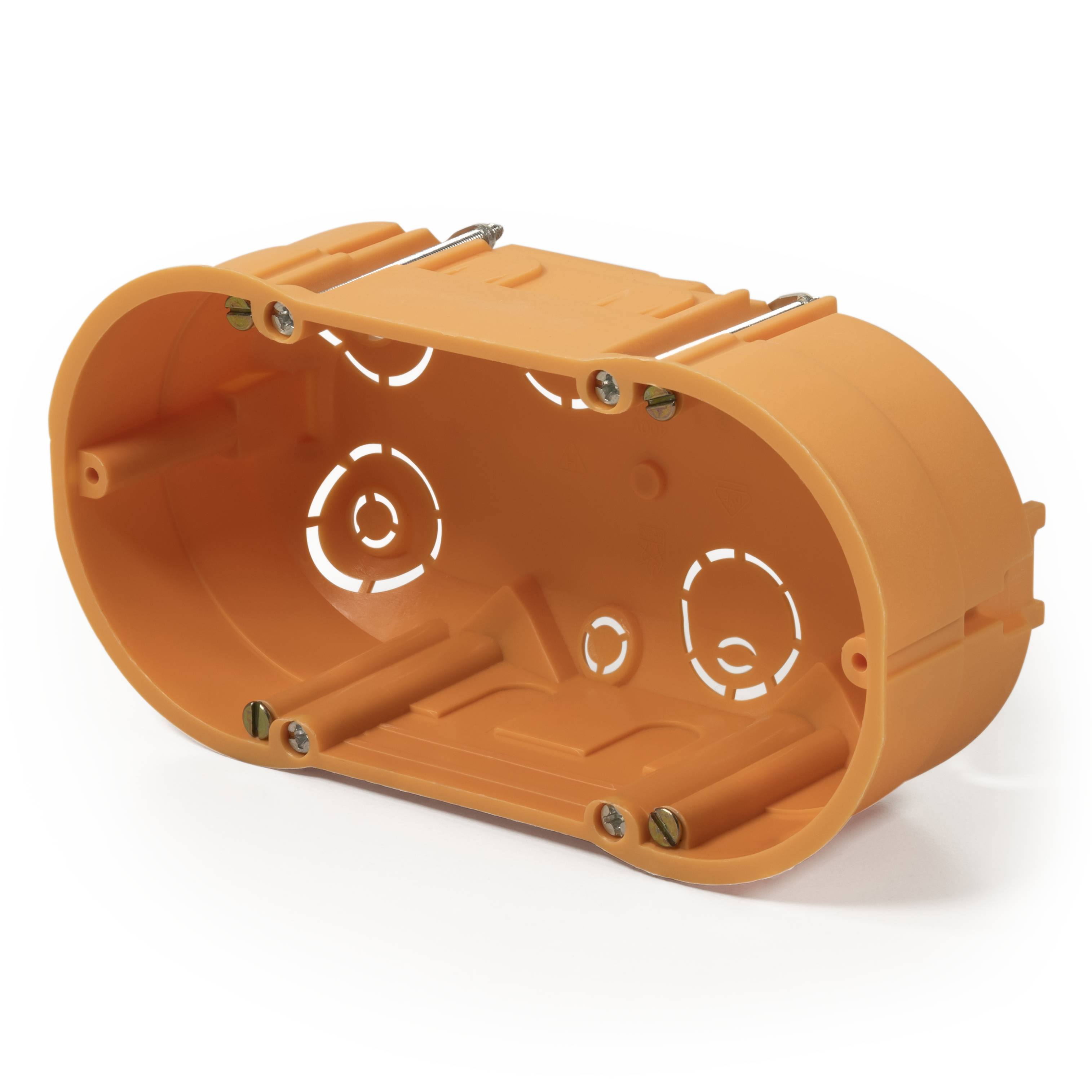 Hohlwanddose McPower, doppelt, 143x48mm, inkl. Geräteschrauben, orange